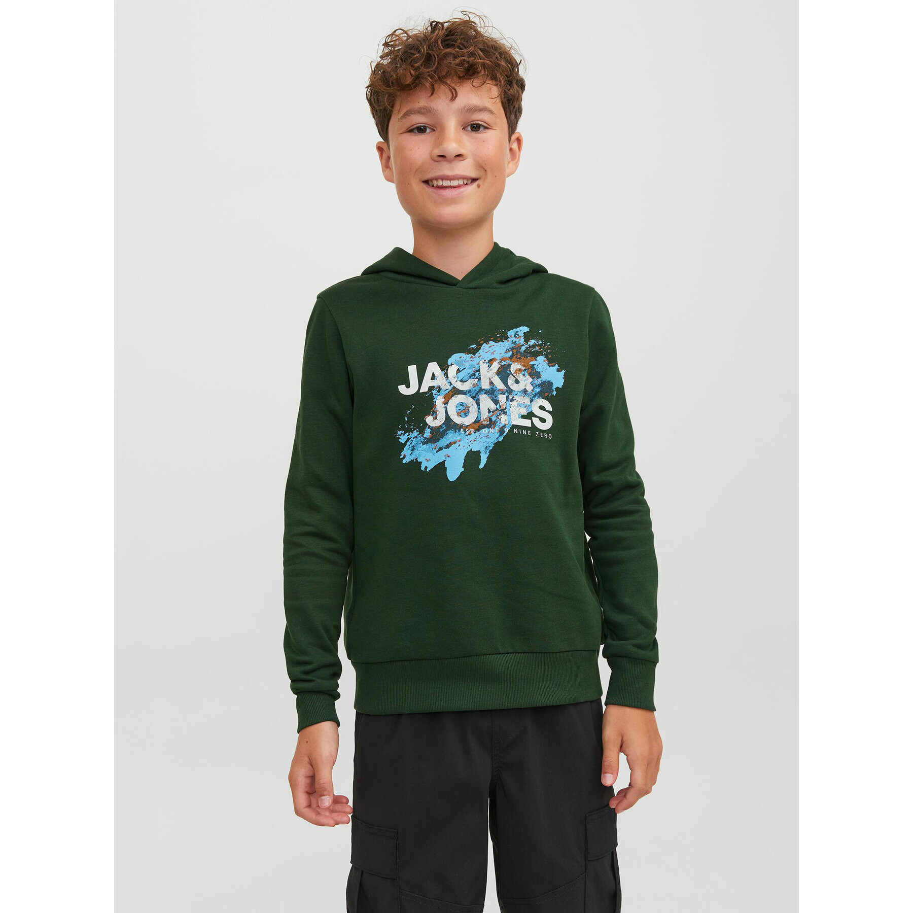 Jack&Jones Junior Pulóver 12237210 Zöld Regular Fit - Pepit.hu