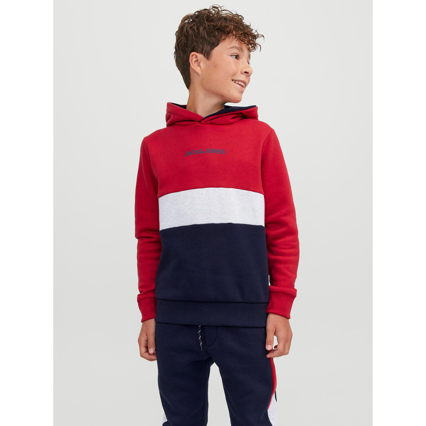 Jack&Jones Junior Pulóver 12237402 Piros Regular Fit - Pepit.hu