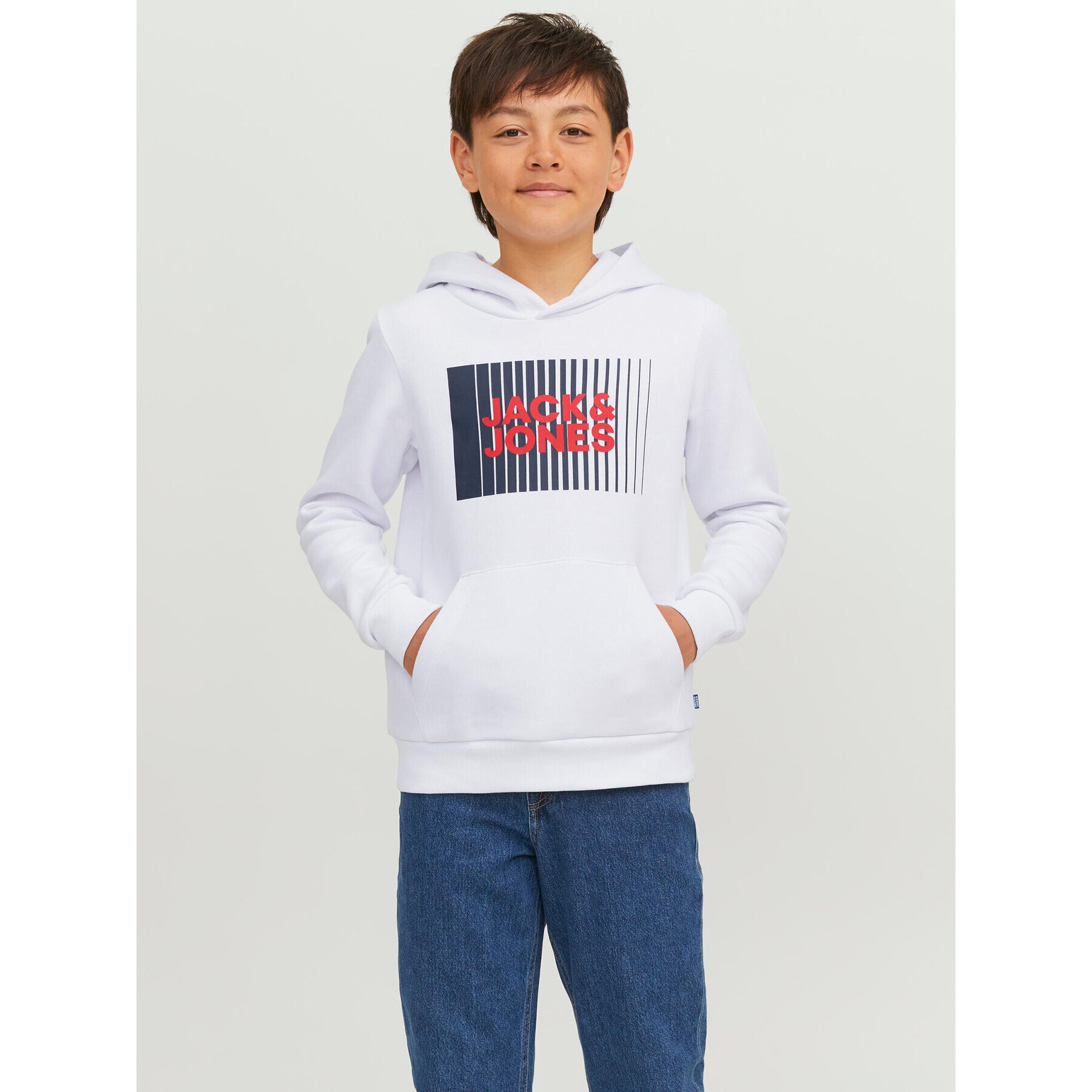 Jack&Jones Junior Pulóver 12237459 Fehér Regular Fit - Pepit.hu