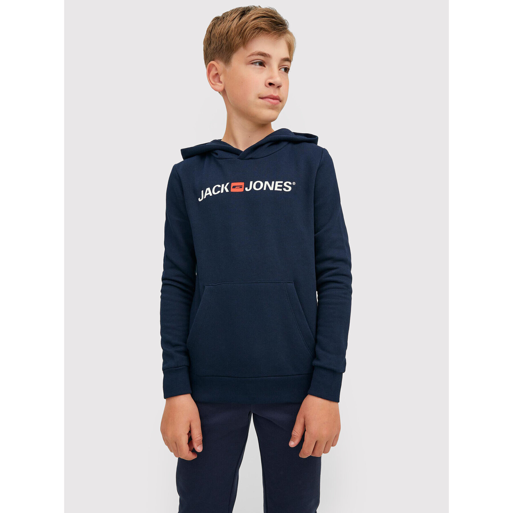 Jack&Jones Junior Pulóver Corp Old Logo 12212186 Sötétkék Regular Fit - Pepit.hu