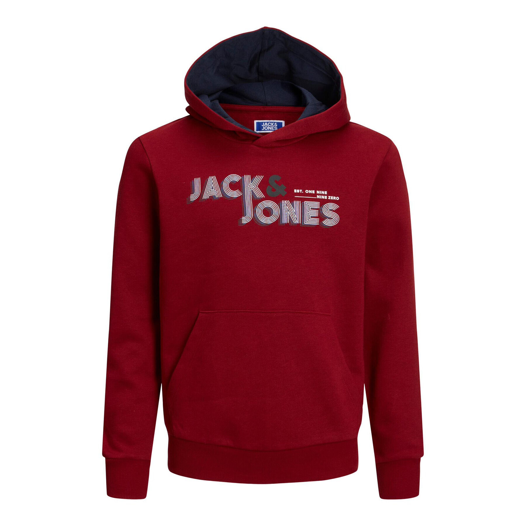 Jack&Jones Junior Pulóver Friday 12219582 Bordó Regular Fit - Pepit.hu