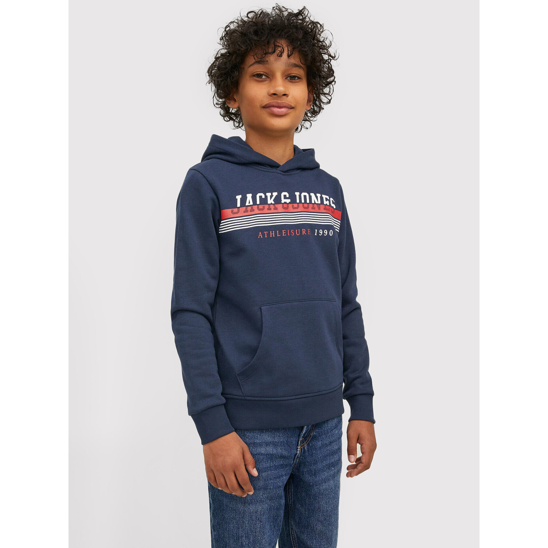 Jack&Jones Junior Pulóver Jiron 12213277 Sötétkék Regular Fit - Pepit.hu