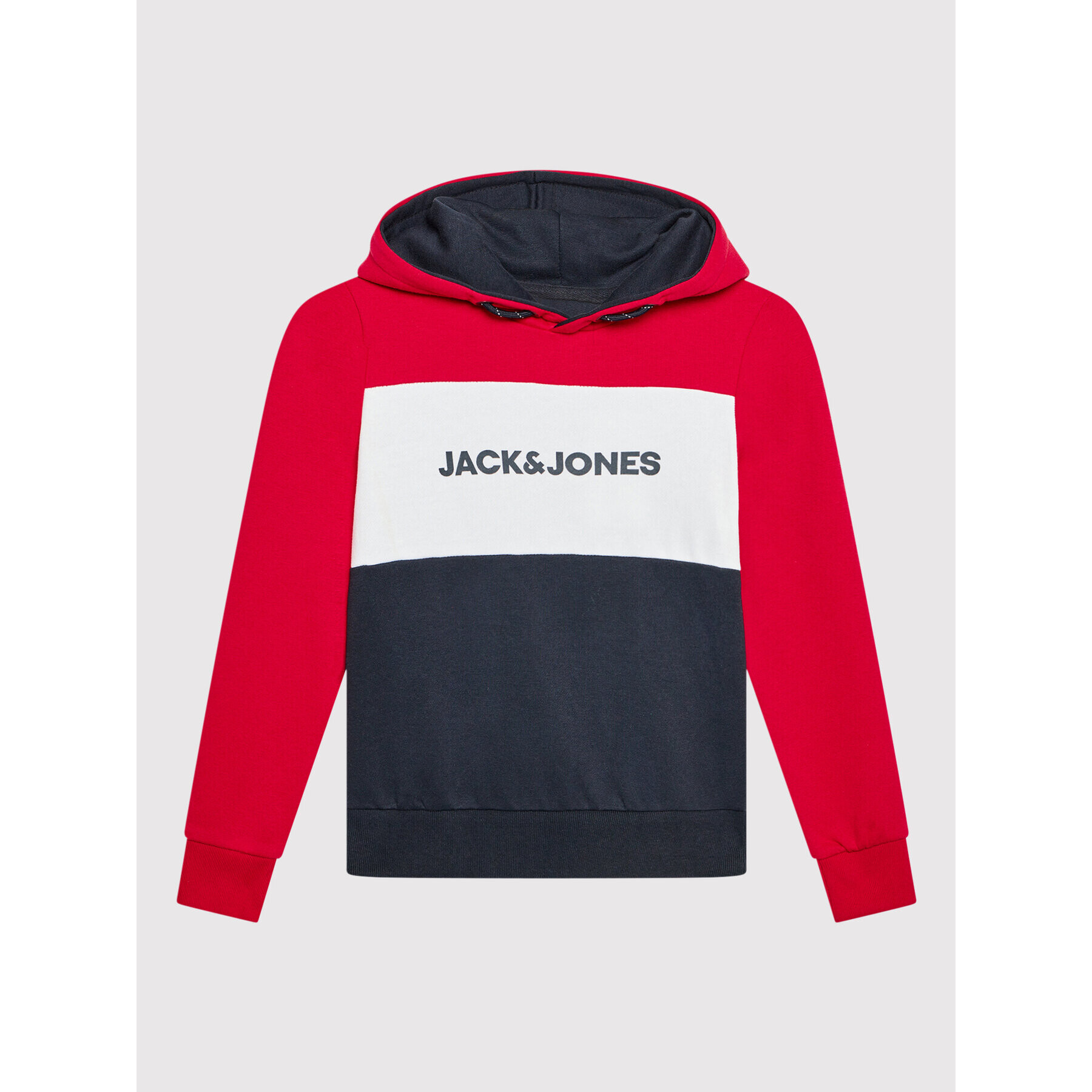 Jack&Jones Junior Pulóver Logo Blocking 12173901 Sötétkék Regular Fit - Pepit.hu