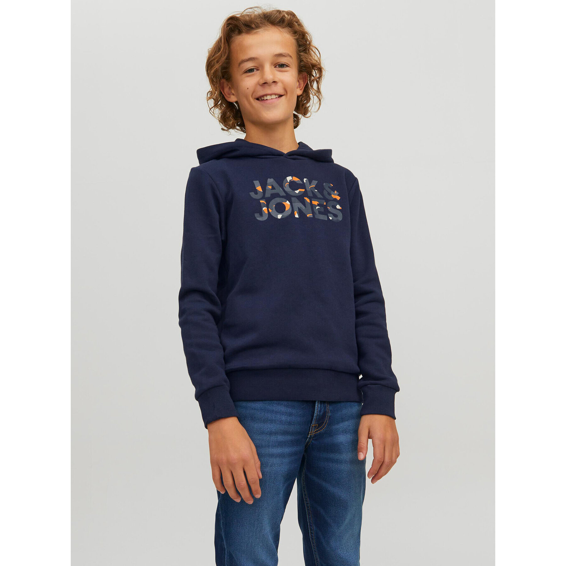 Jack&Jones Junior Pulóver Ramp 12213338 Sötétkék Regular Fit - Pepit.hu