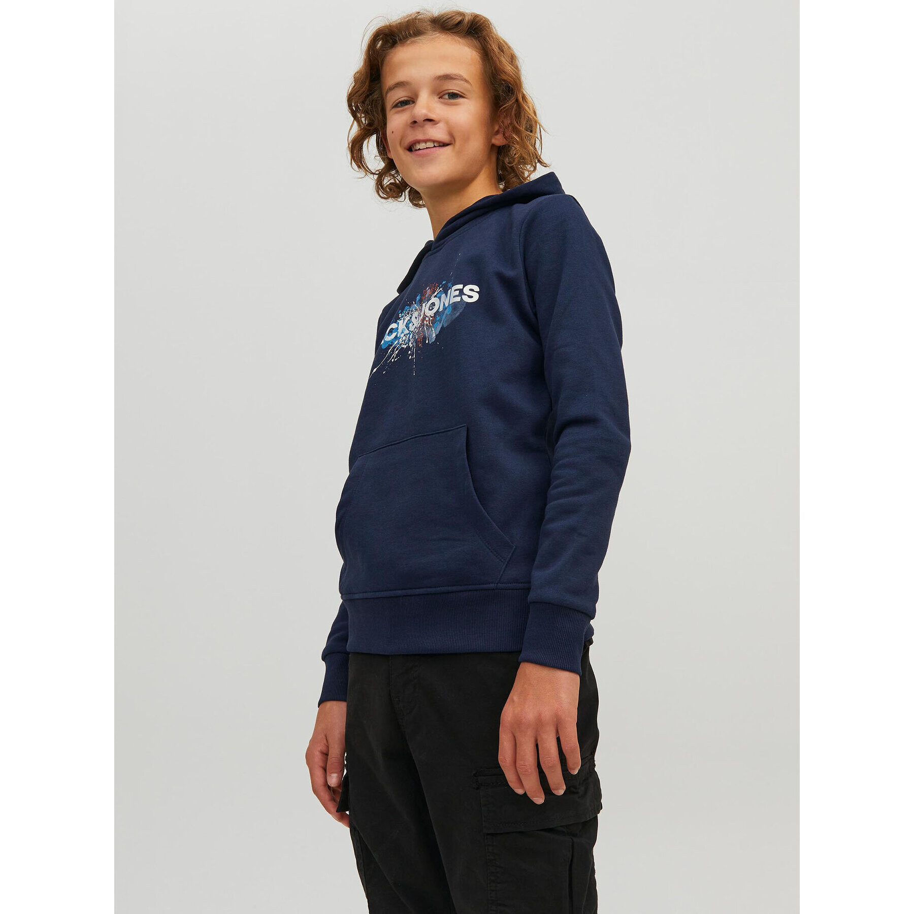 Jack&Jones Junior Pulóver Tear 12221713 Sötétkék Regular Fit - Pepit.hu