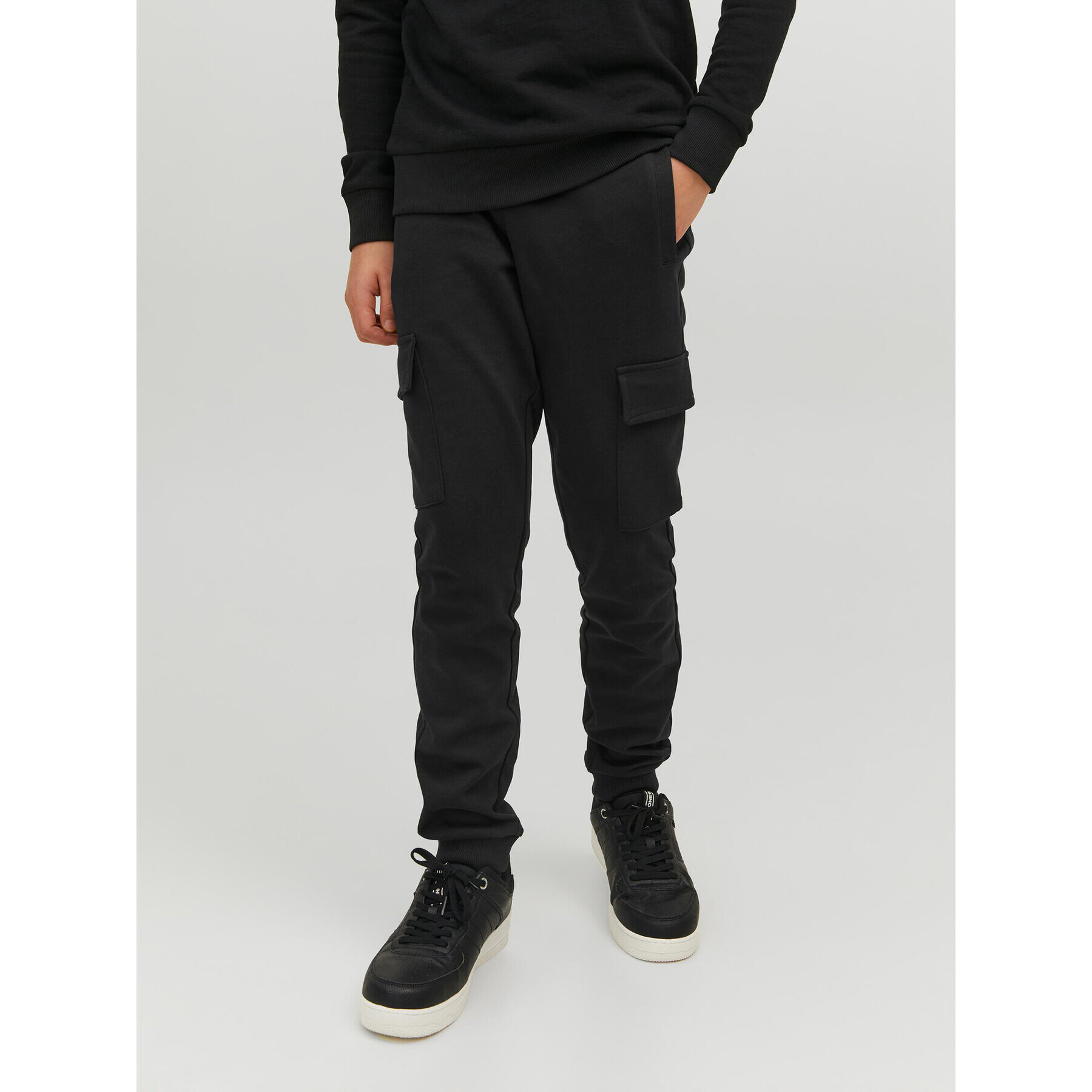 Jack&Jones Junior Szövet nadrág 12230606 Fekete Slim Fit - Pepit.hu