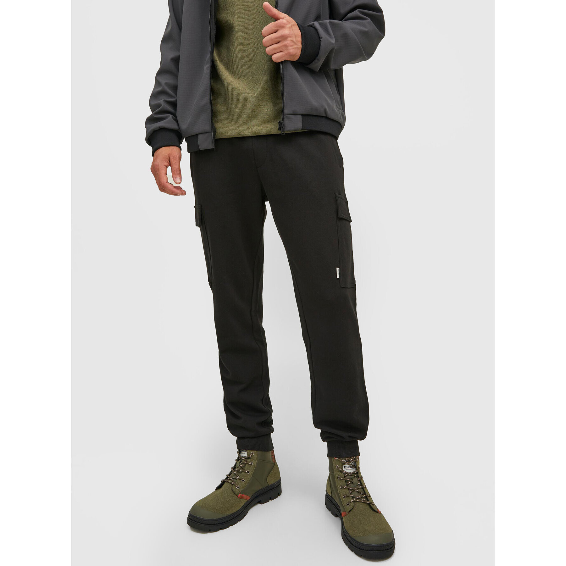 Jack&Jones Melegítő alsó Gordon Shark 12212170 Fekete Regular Fit - Pepit.hu