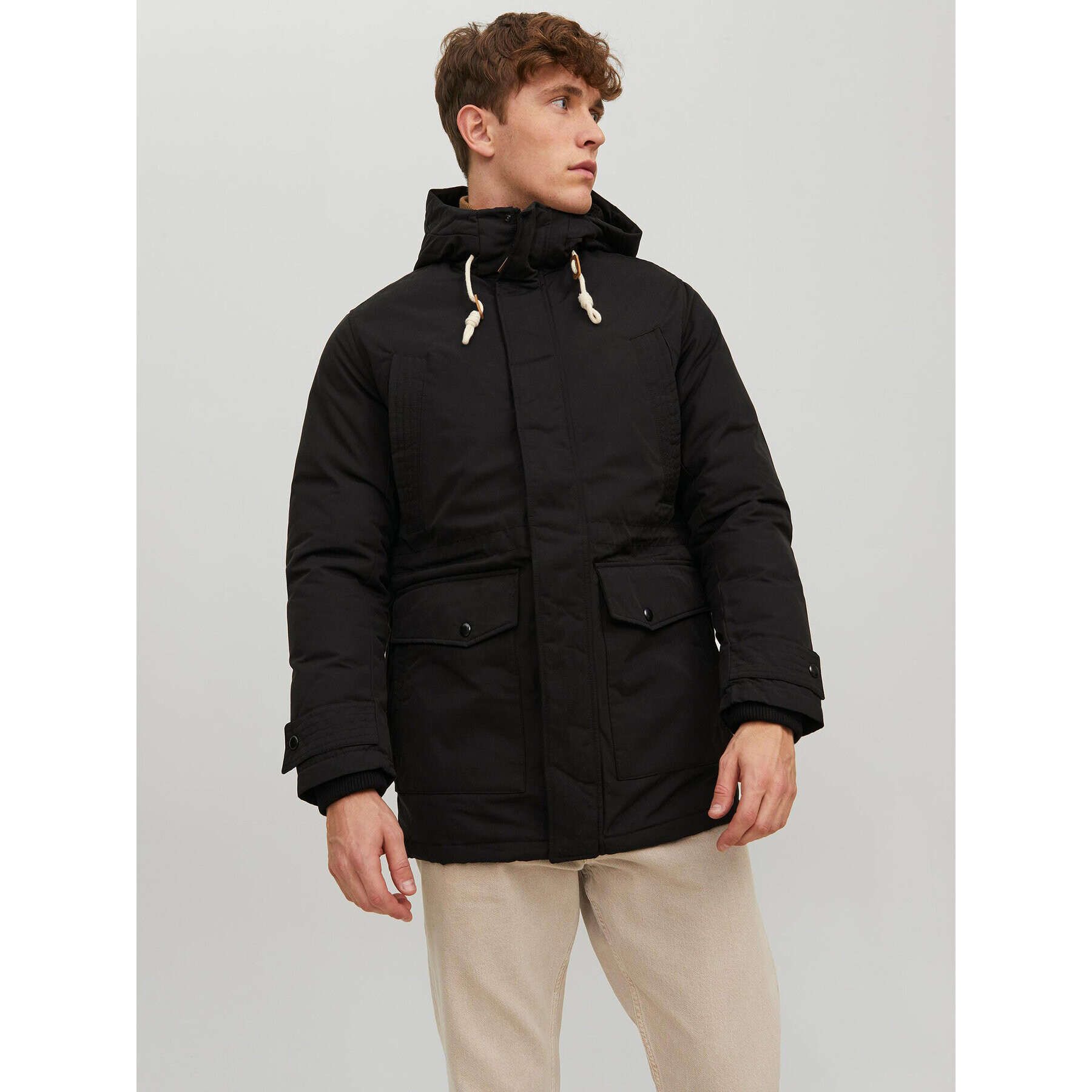 Jack&Jones Parka Mash 12211771 Fekete Regular Fit - Pepit.hu