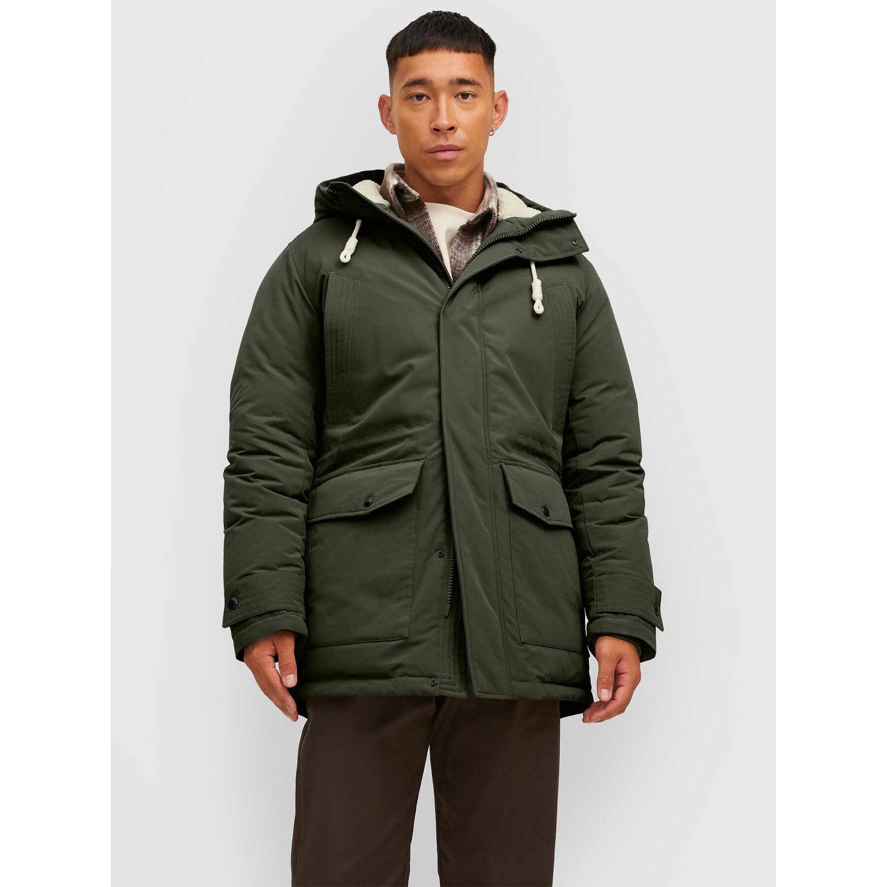 Jack&Jones Parka Mash 12211771 Zöld Regular Fit - Pepit.hu