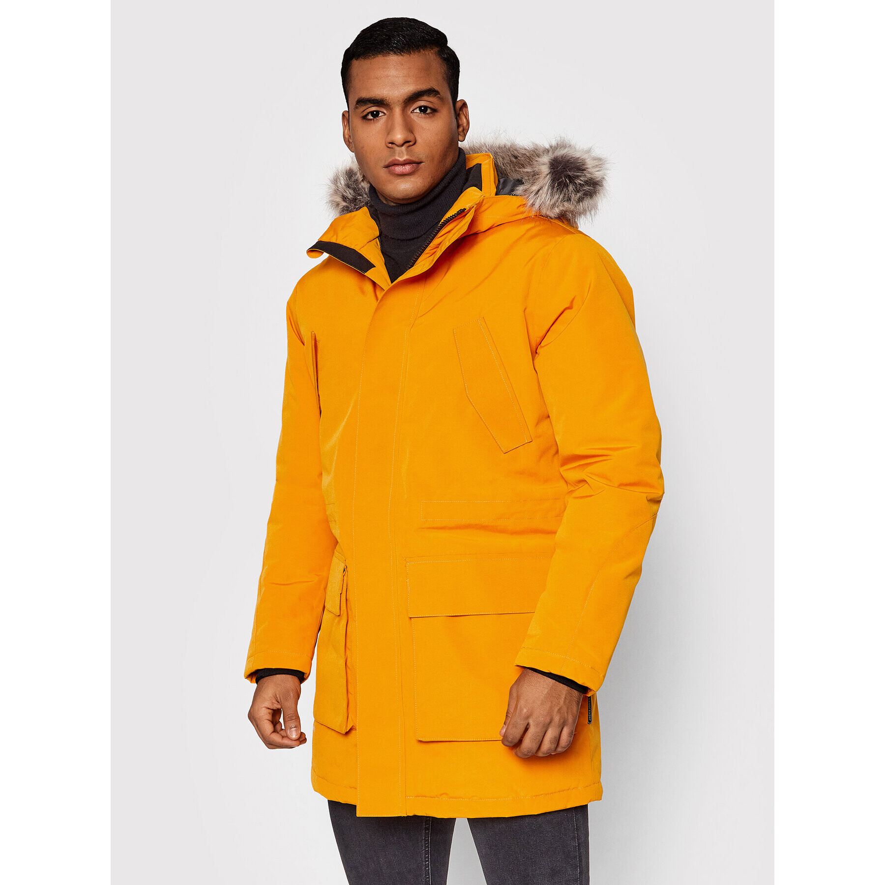 Jack&Jones Parka Meyland Hybrid 12157936 Narancssárga Regular Fit - Pepit.hu