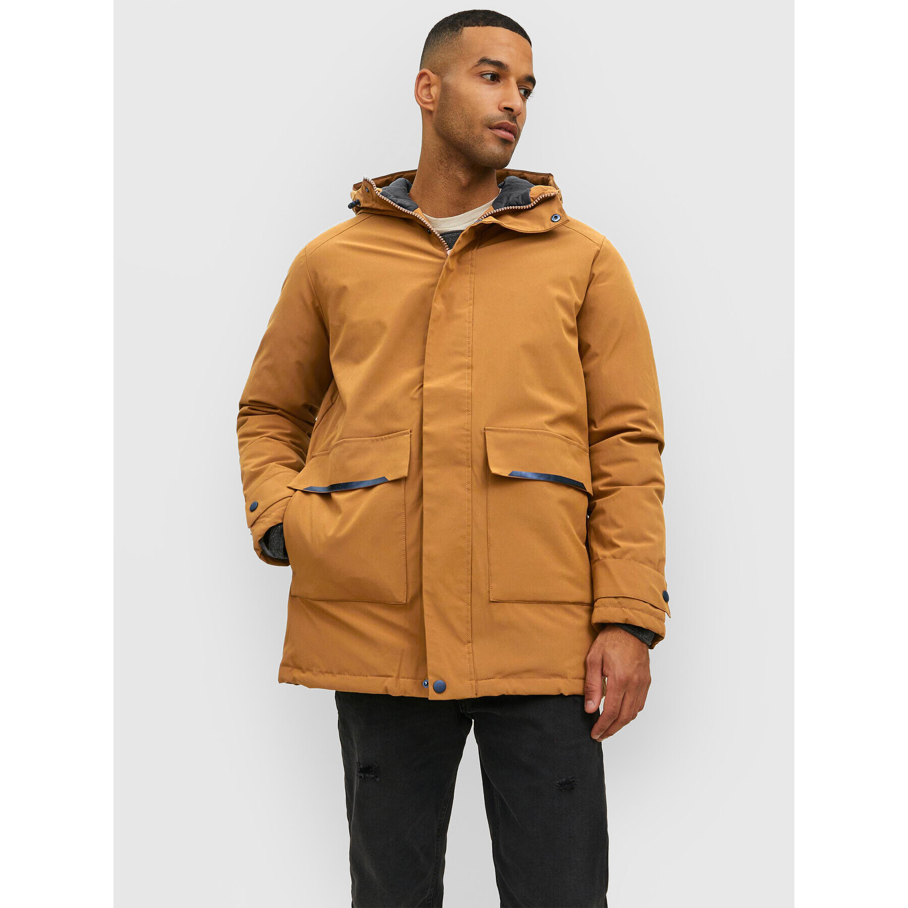 Jack&Jones Parka Tiko 12211896 Barna Regular Fit - Pepit.hu