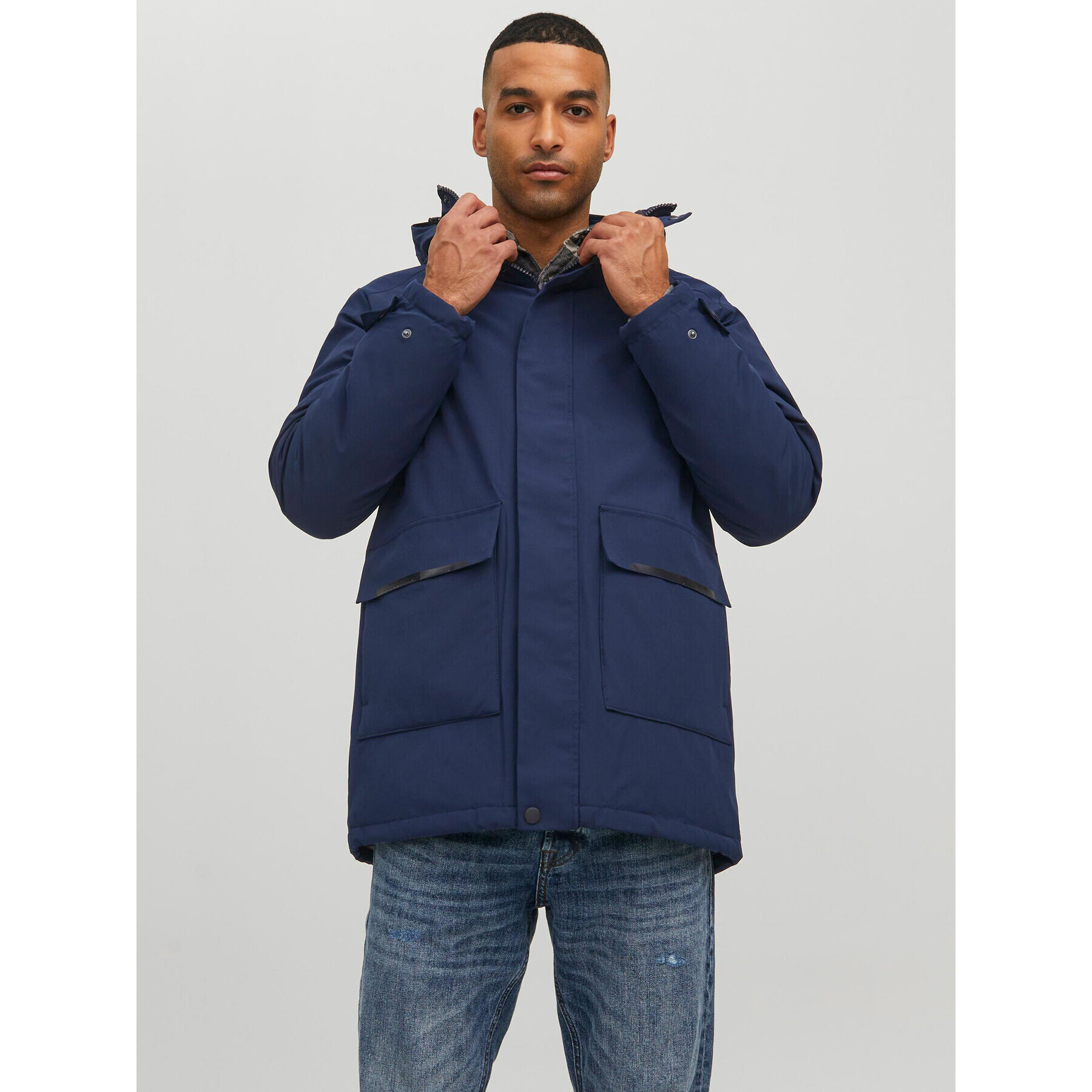 Jack&Jones Parka Tiko 12211896 Sötétkék Regular Fit - Pepit.hu