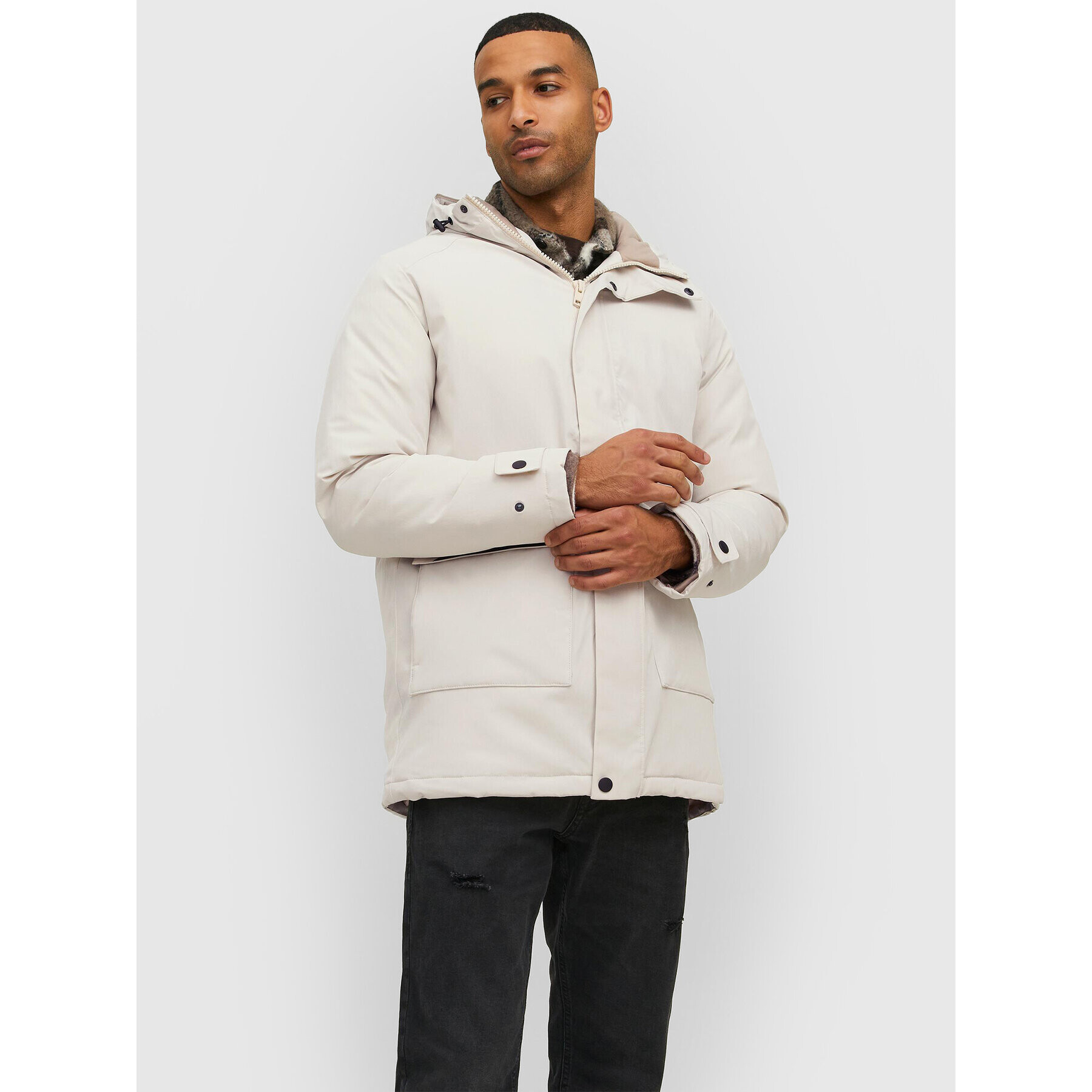 Jack&Jones Parka Tiko 12211896 Szürke Regular Fit - Pepit.hu