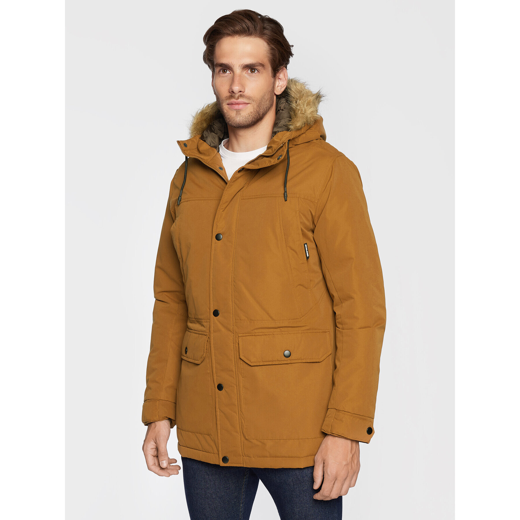 Jack&Jones Parka Winner 12211948 Barna Regular Fit - Pepit.hu