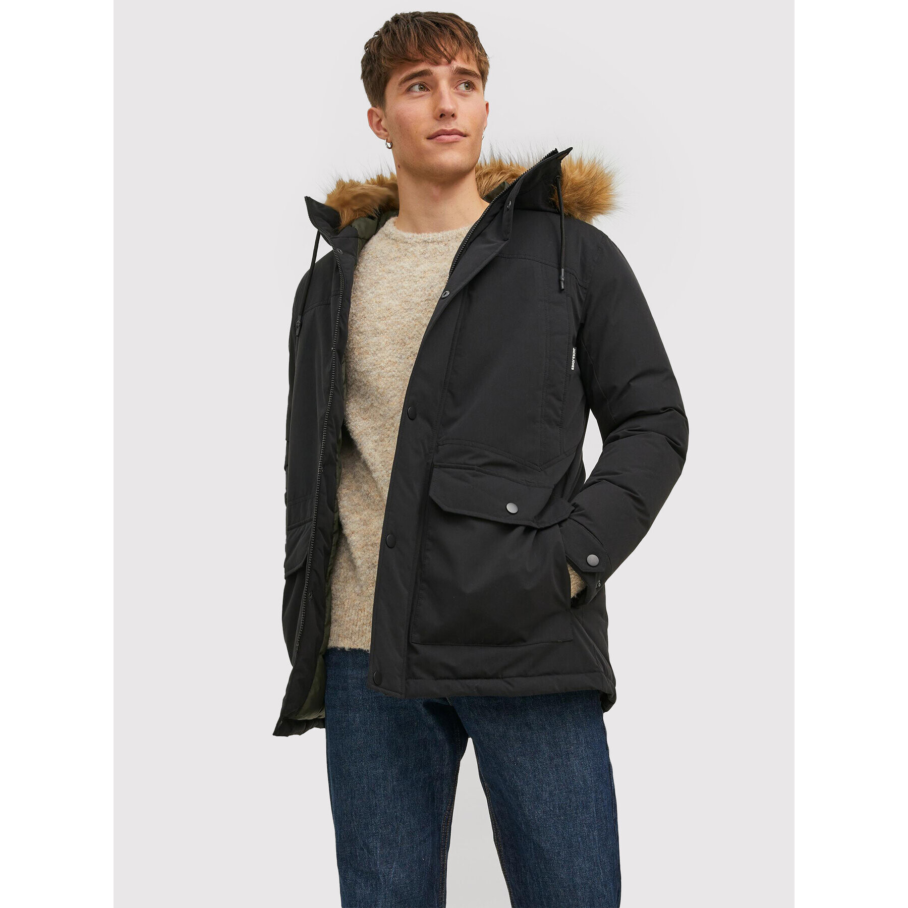 Jack&Jones Parka Winner 12211948 Fekete Regular Fit - Pepit.hu