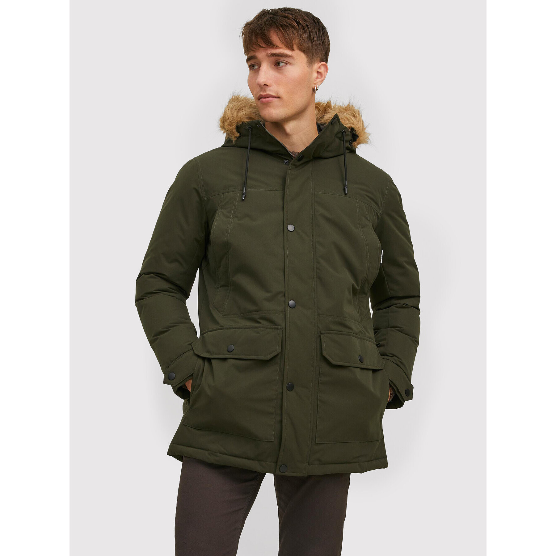 Jack&Jones Parka Winner 12211948 Zöld Regular Fit - Pepit.hu