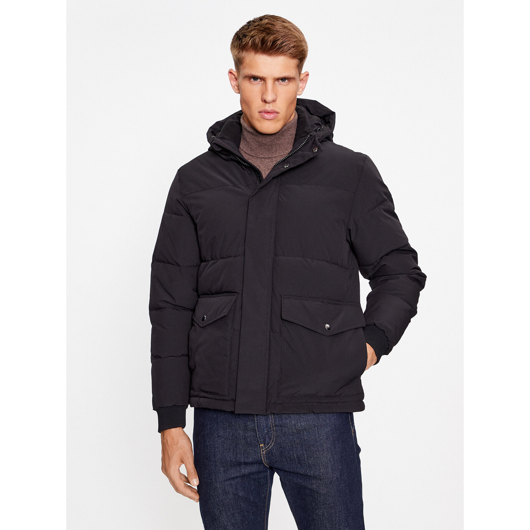 Jack&Jones Pehelykabát 12236040 Fekete Regular Fit - Pepit.hu