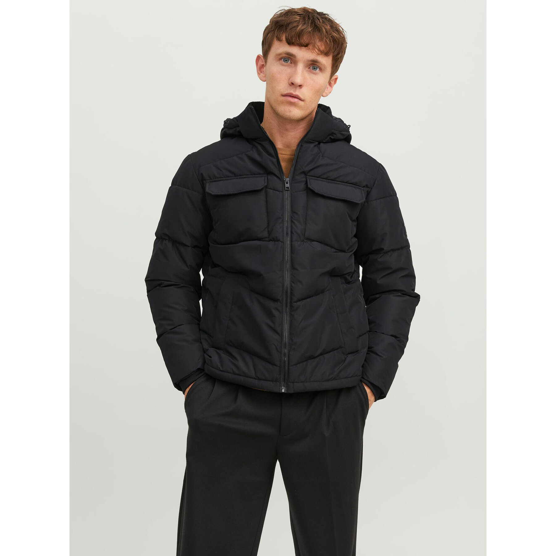 Jack&Jones Pehelykabát 12236044 Fekete Regular Fit - Pepit.hu