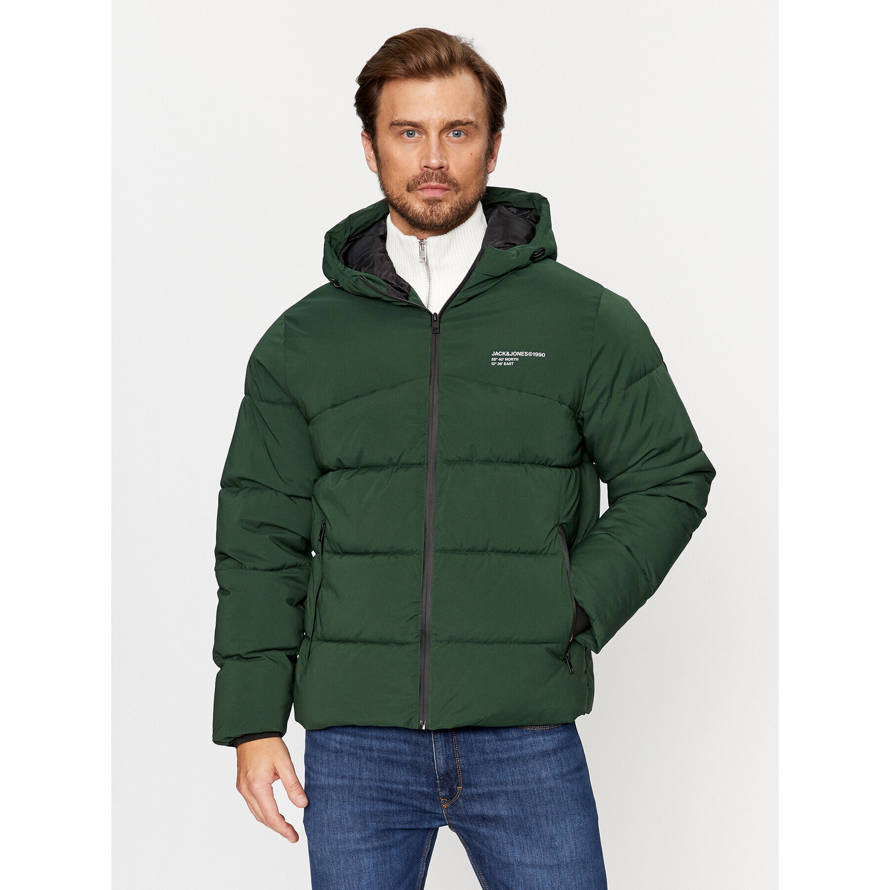 Jack&Jones Pehelykabát 12236065 Zöld Regular Fit - Pepit.hu