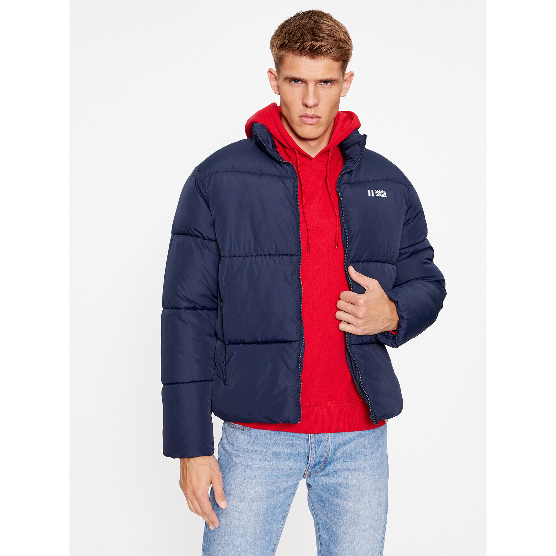 Jack&Jones Pehelykabát 12238745 Sötétkék Regular Fit - Pepit.hu