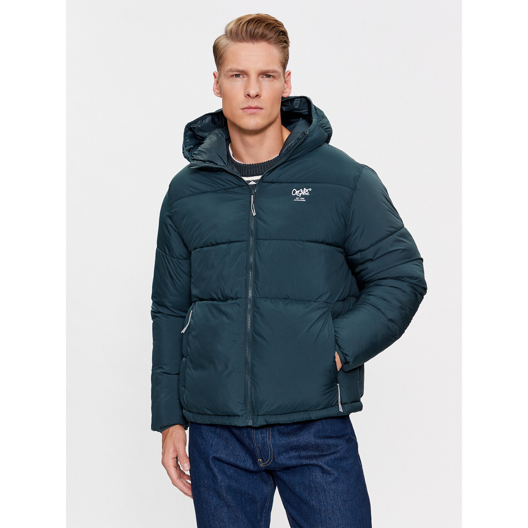 Jack&Jones Pehelykabát 12238878 Zöld Regular Fit - Pepit.hu