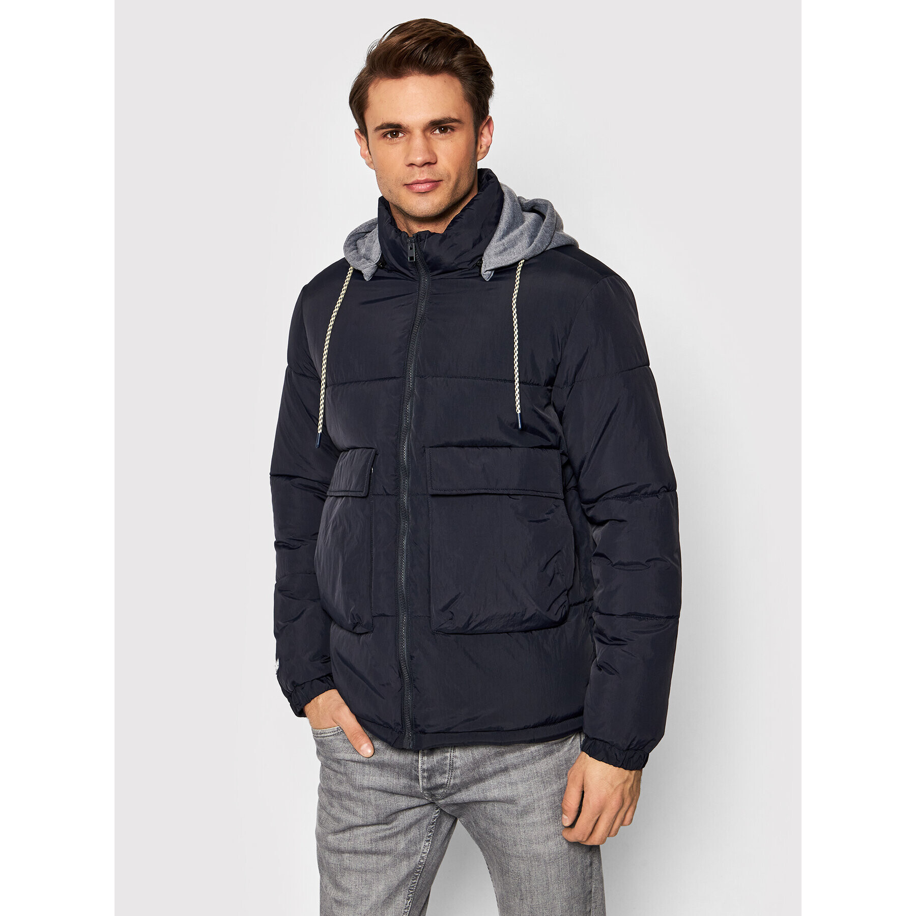 Jack&Jones Pehelykabát Bright 12198163 Sötétkék Regular Fit - Pepit.hu