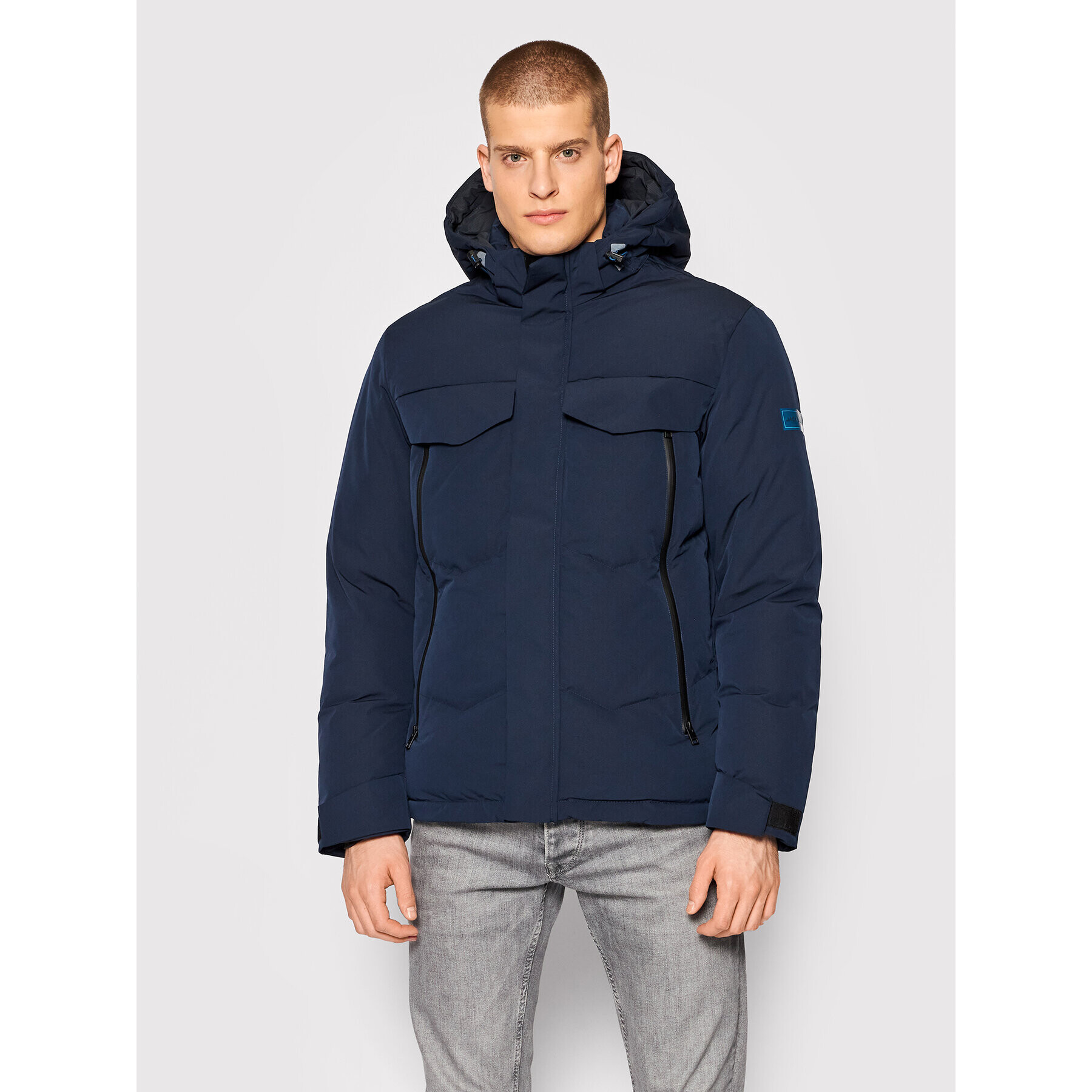 Jack&Jones Pehelykabát Conrad 12193193 Sötétkék Regular Fit - Pepit.hu