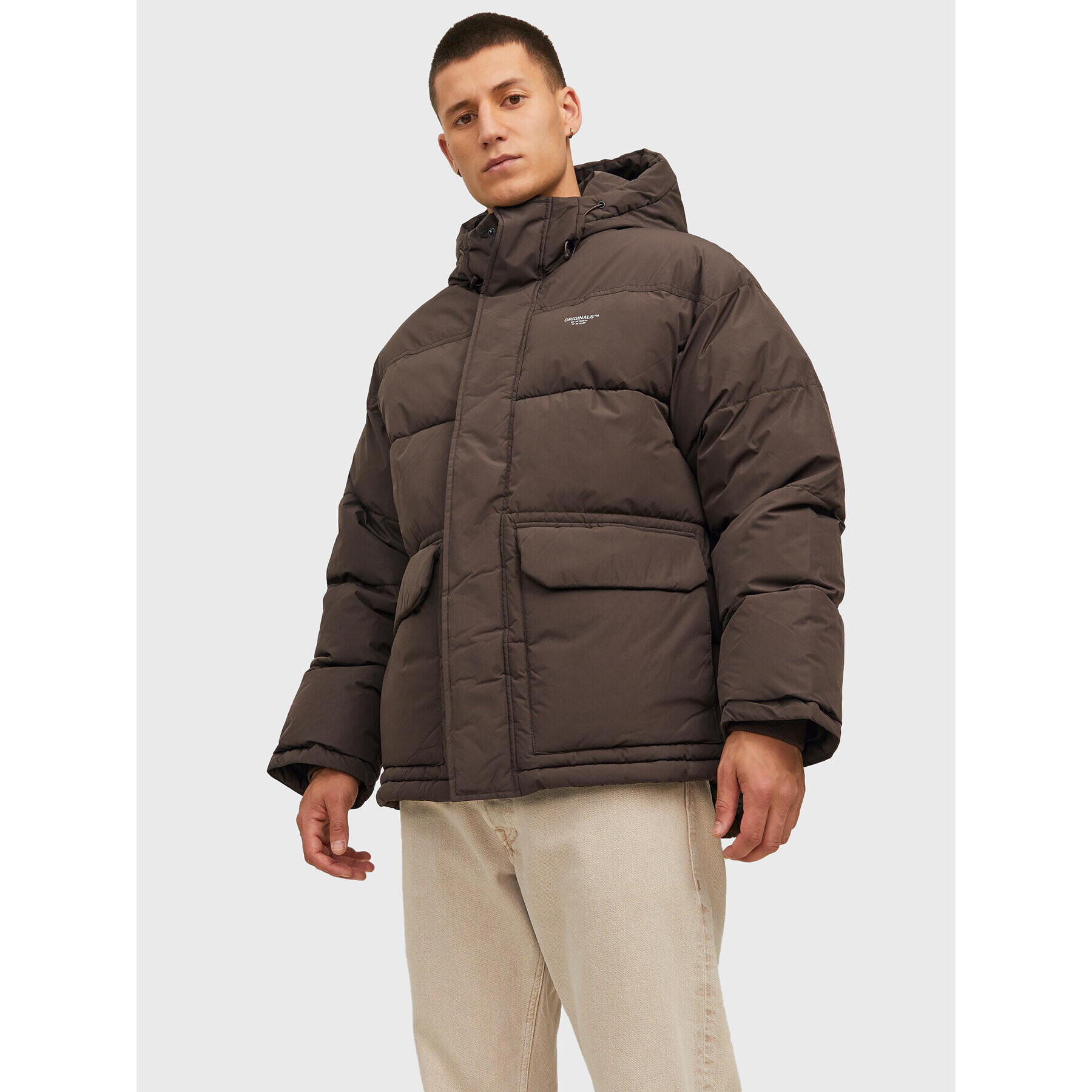 Jack&Jones Pehelykabát Sence 12215144 Barna Regular Fit - Pepit.hu