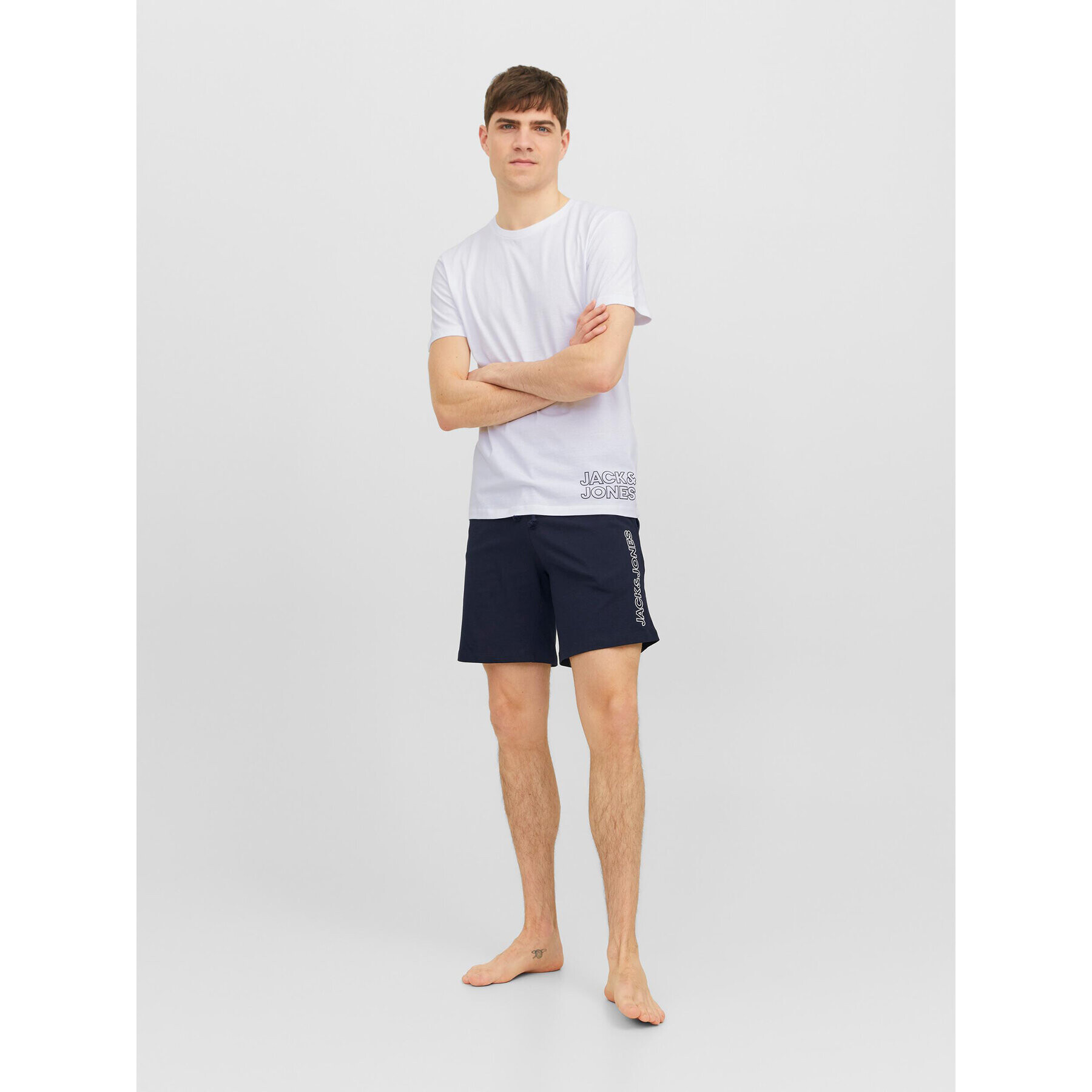 Jack&Jones Pizsama 12245905 Fehér Standard Fit - Pepit.hu