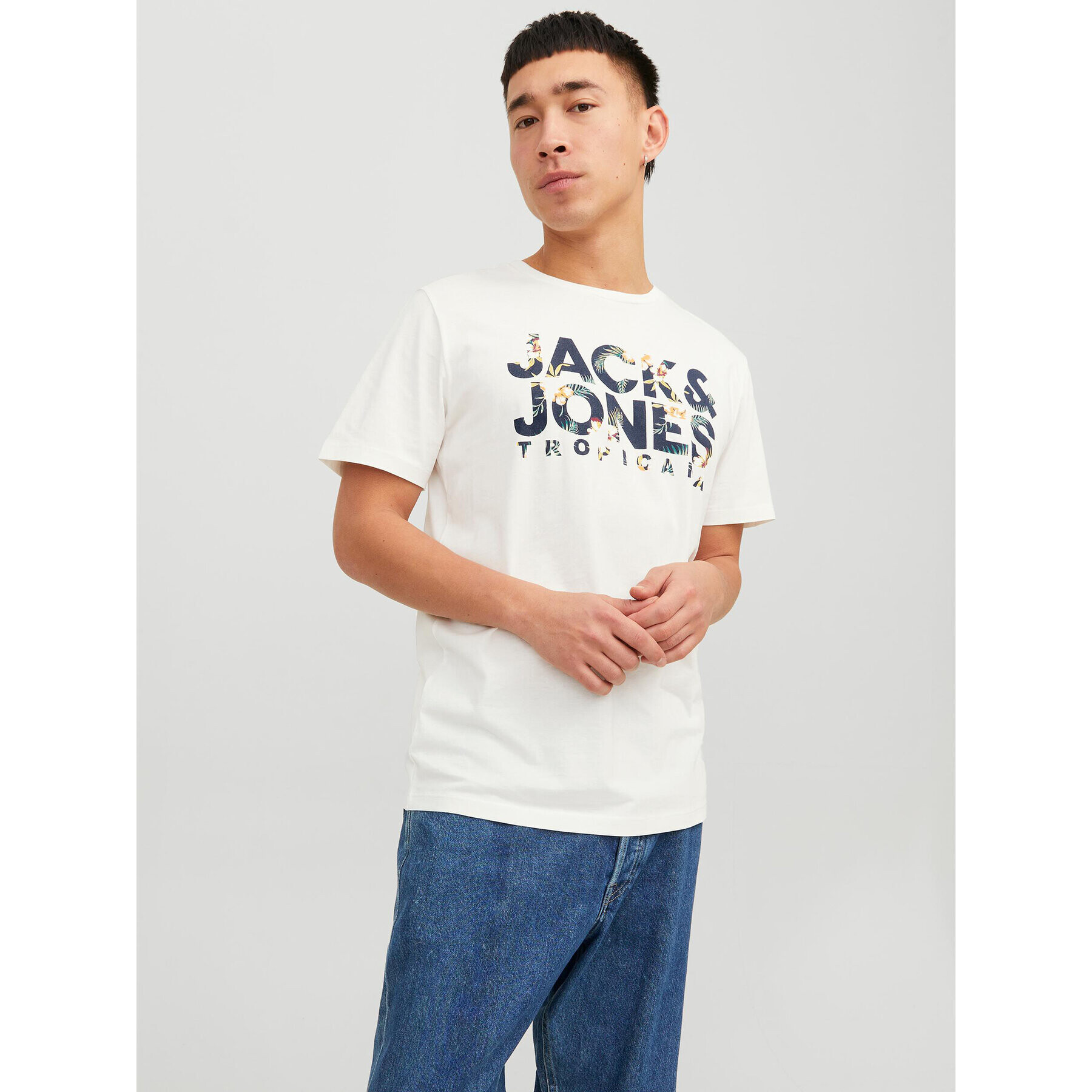 Jack&Jones Póló 12224688 Fehér Regular Fit - Pepit.hu