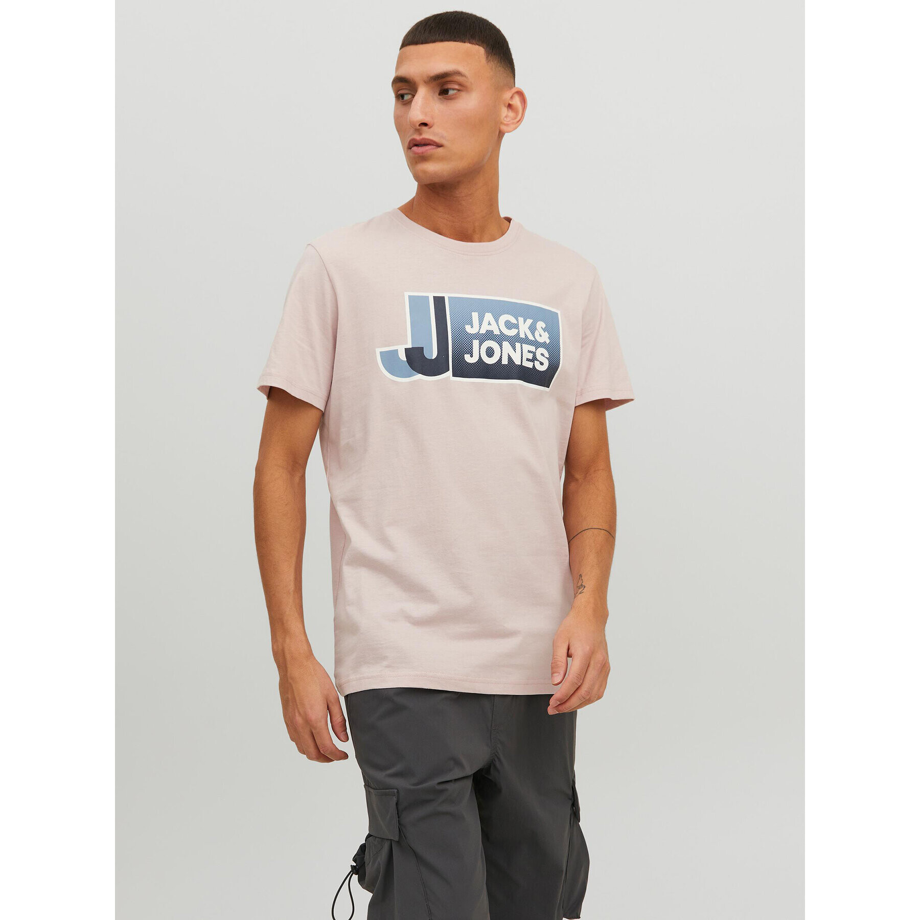 Jack&Jones Póló Logan 12228078 Rózsaszín Standard Fit - Pepit.hu