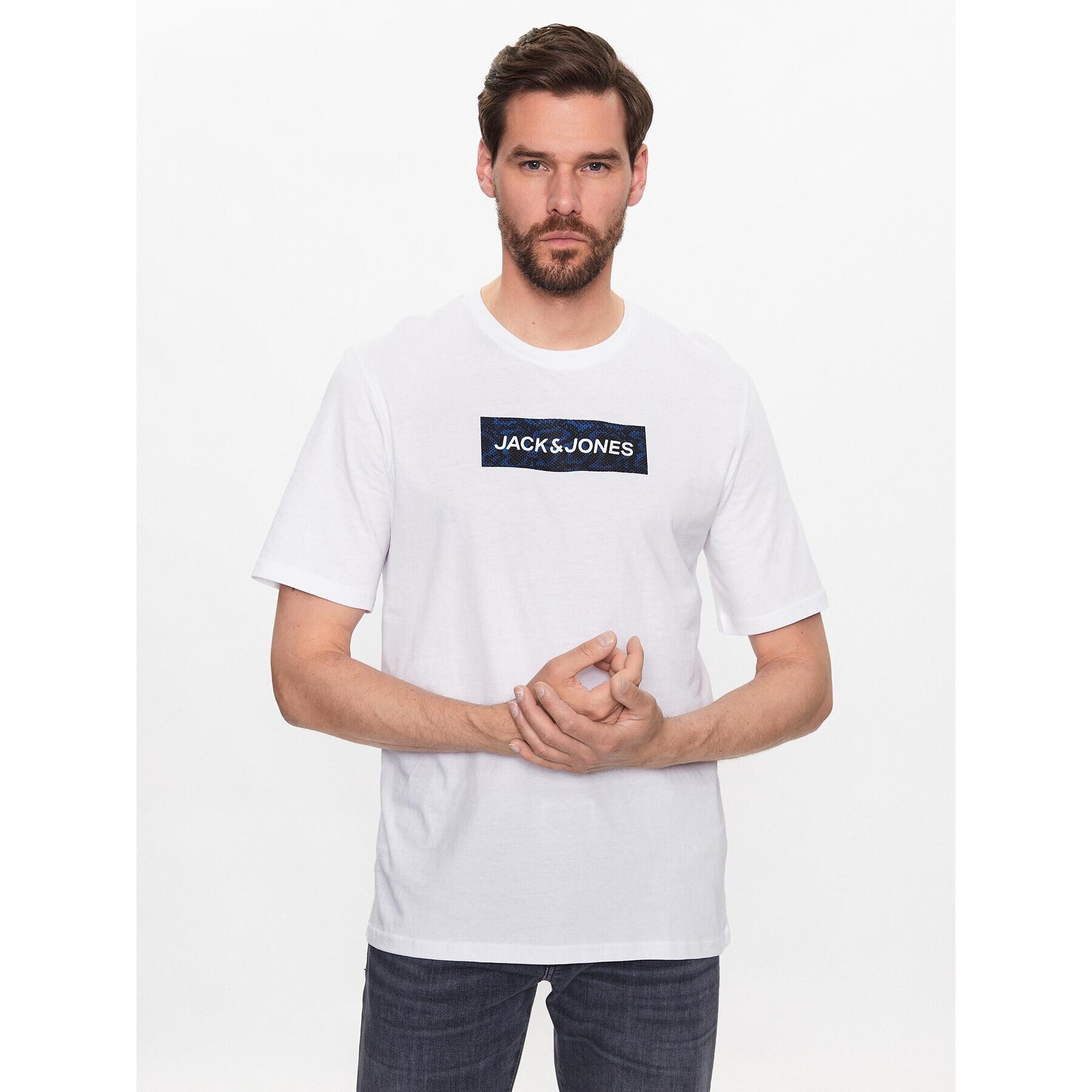 Jack&Jones Póló Navigator 12229758 Fehér Standard Fit - Pepit.hu