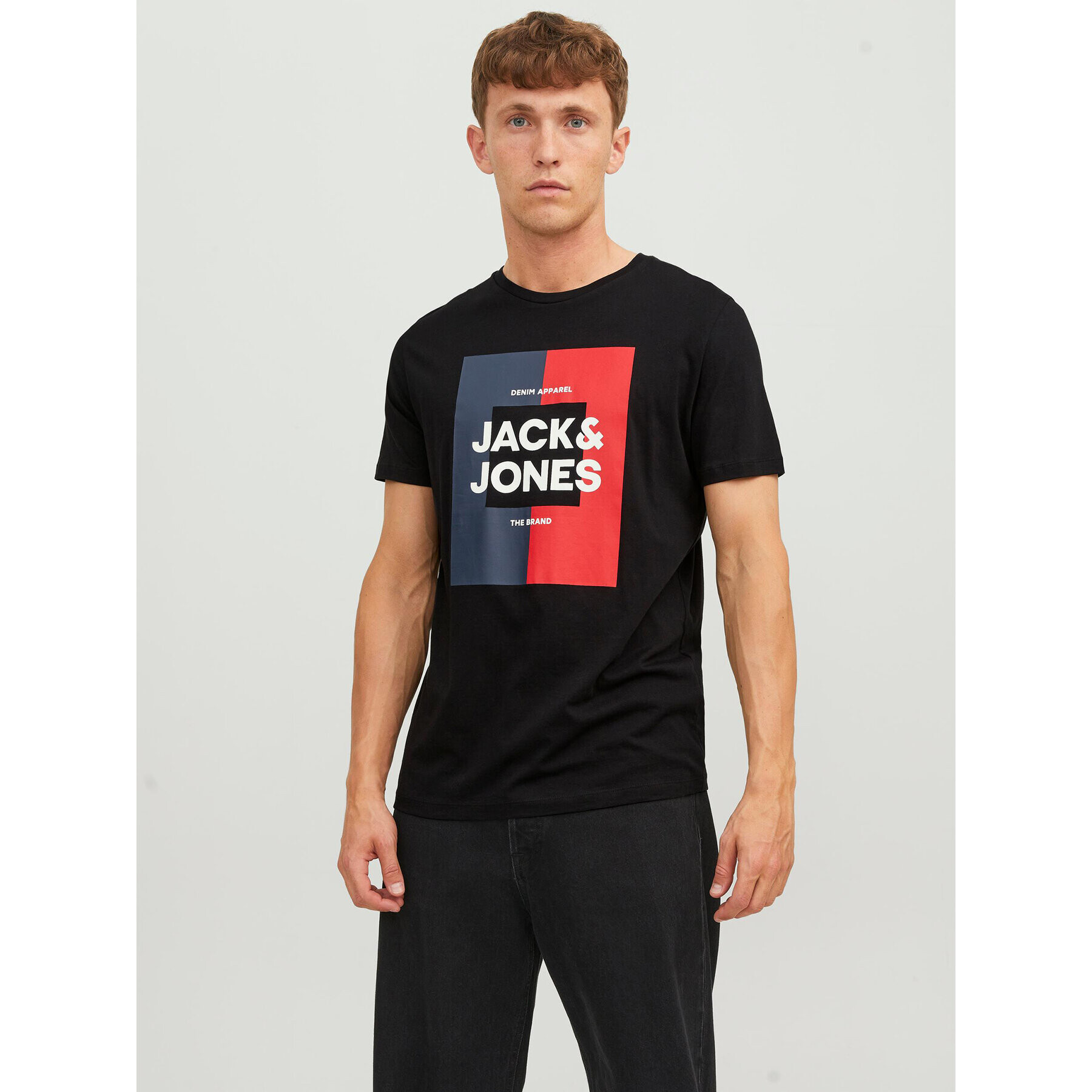 Jack&Jones Póló 12235179 Fekete Regular Fit - Pepit.hu