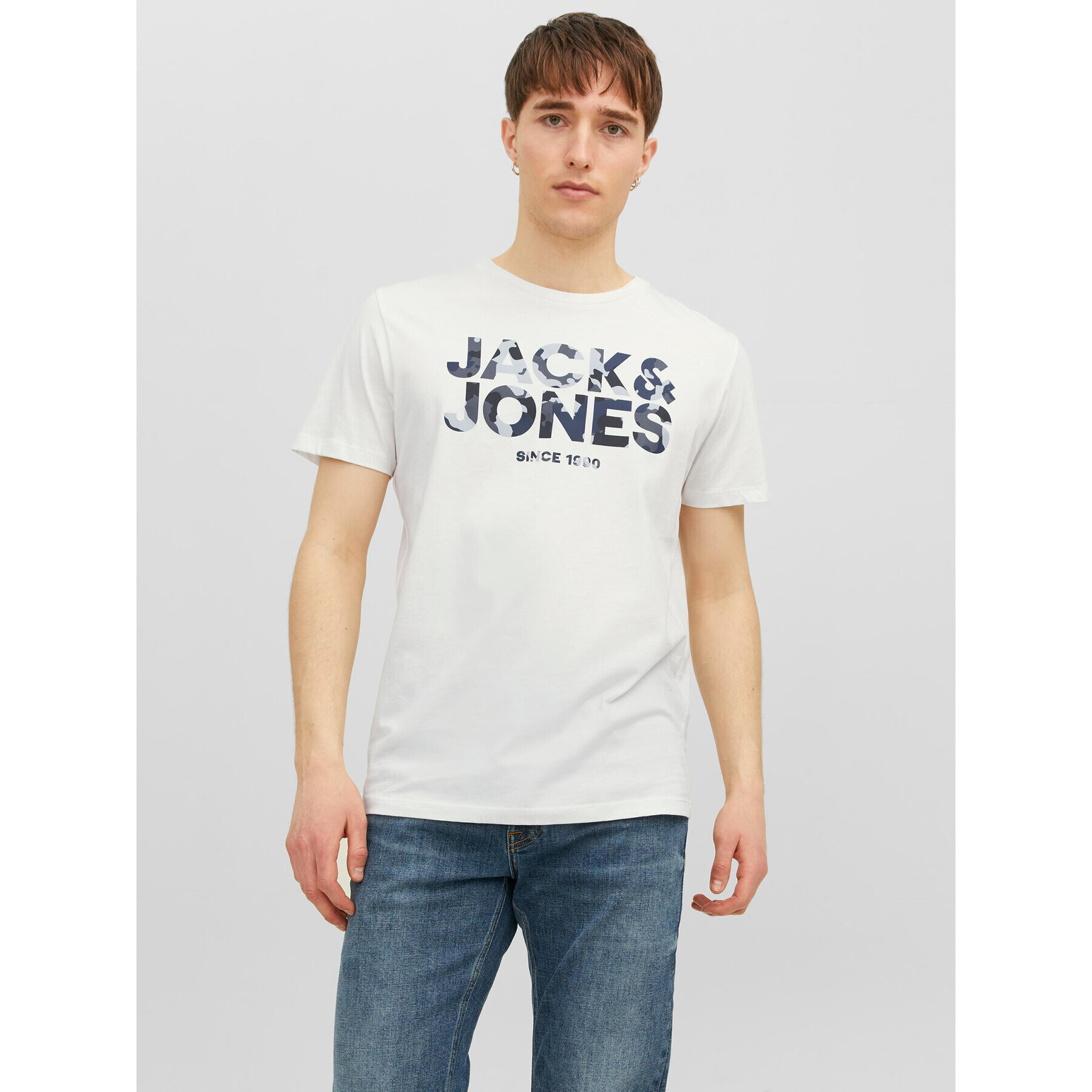 Jack&Jones Póló 12235189 Fehér Regular Fit - Pepit.hu