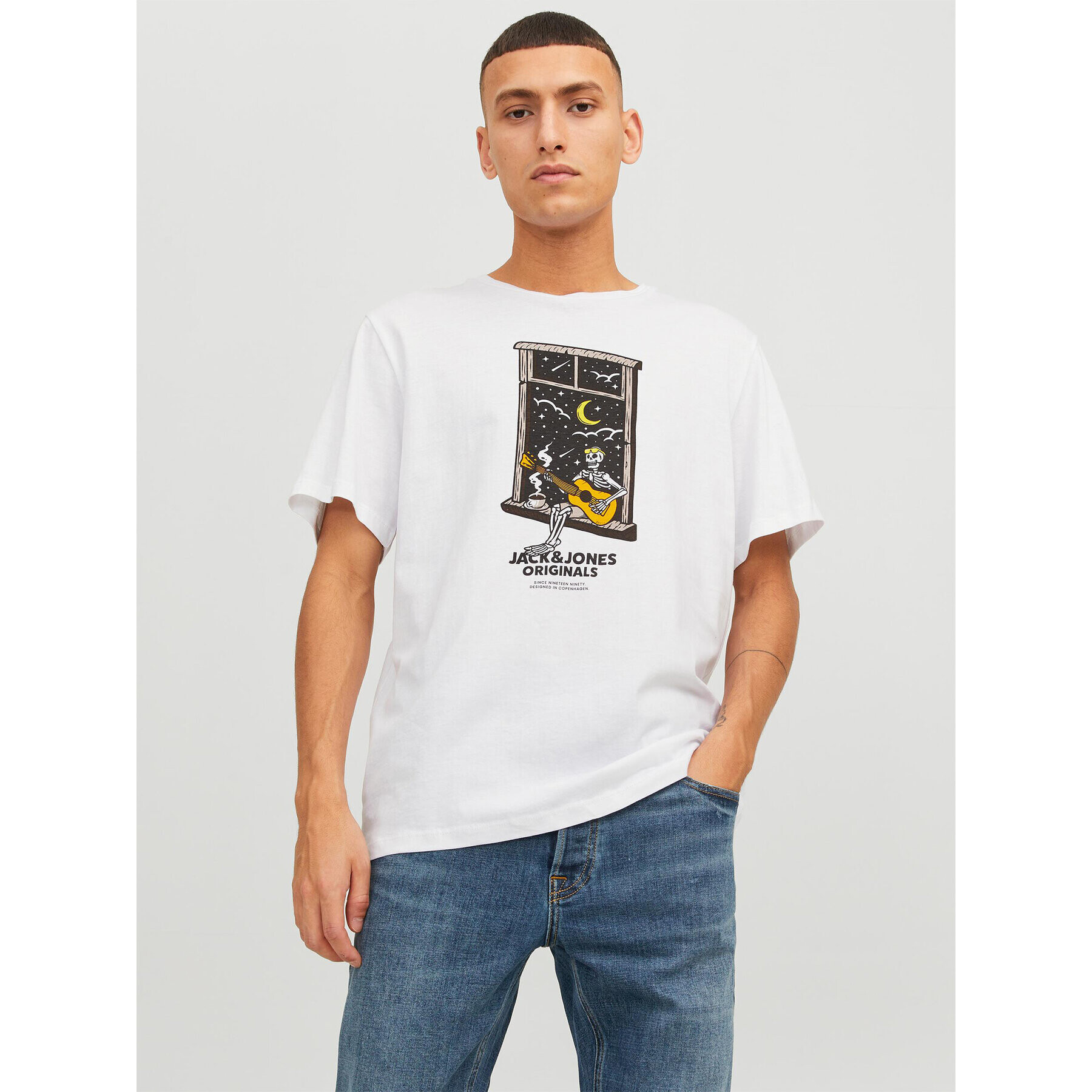 Jack&Jones Póló 12241950 Fehér Standard Fit - Pepit.hu