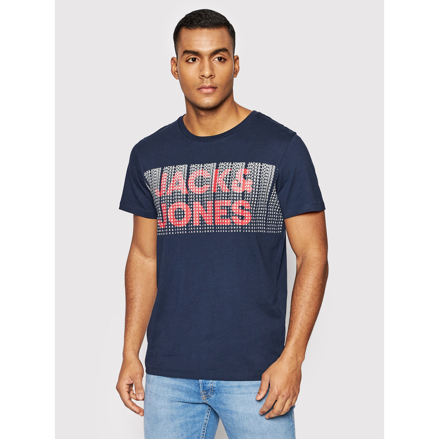 Jack&Jones Póló Athelstan 12202140 Sötétkék Regular Fit - Pepit.hu