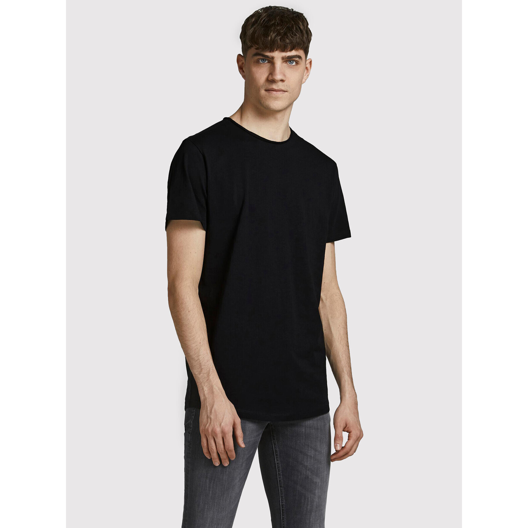 Jack&Jones Póló Basher 12182498 Fekete Regular Fit - Pepit.hu