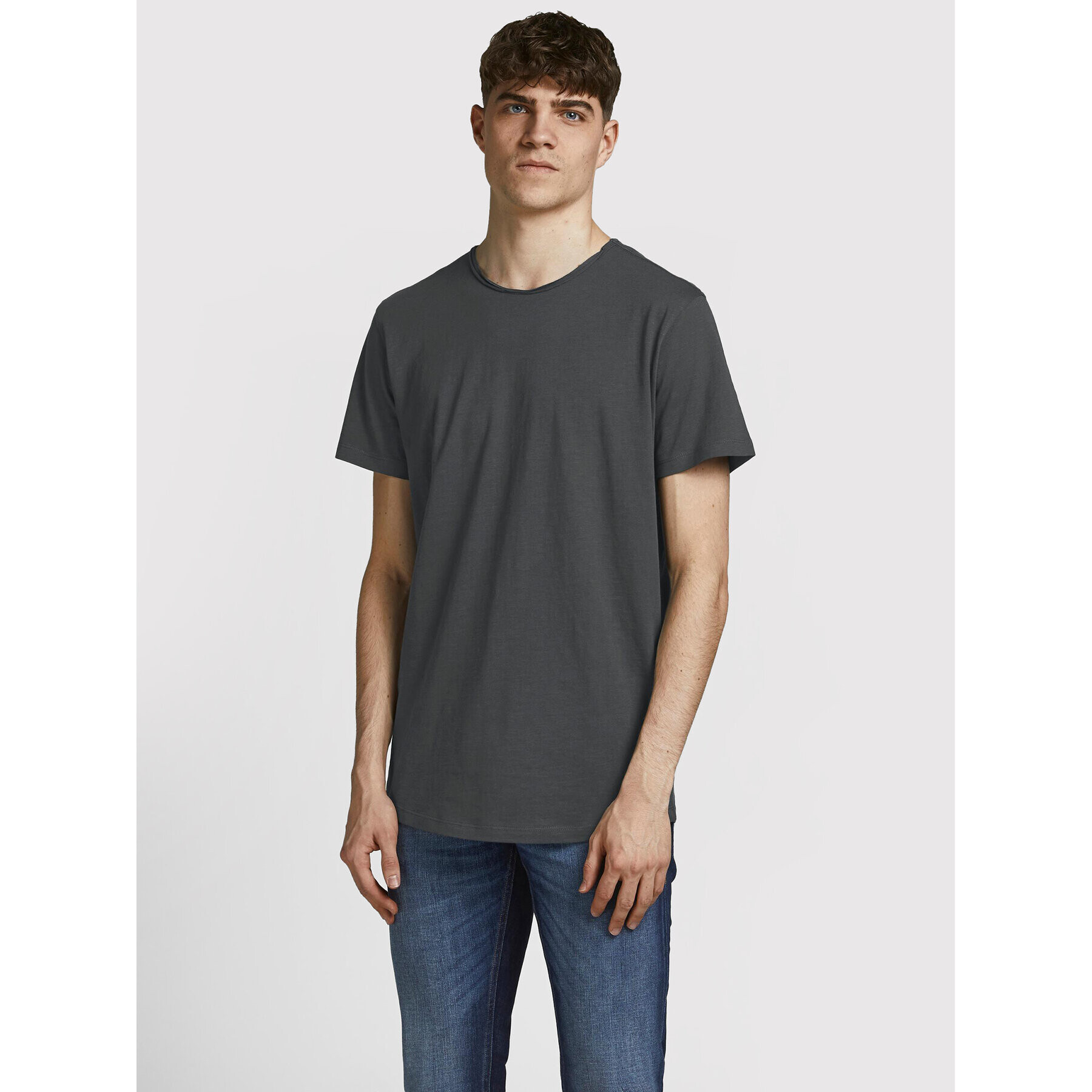 Jack&Jones Póló Basher 12182498 Szürke Regular Fit - Pepit.hu