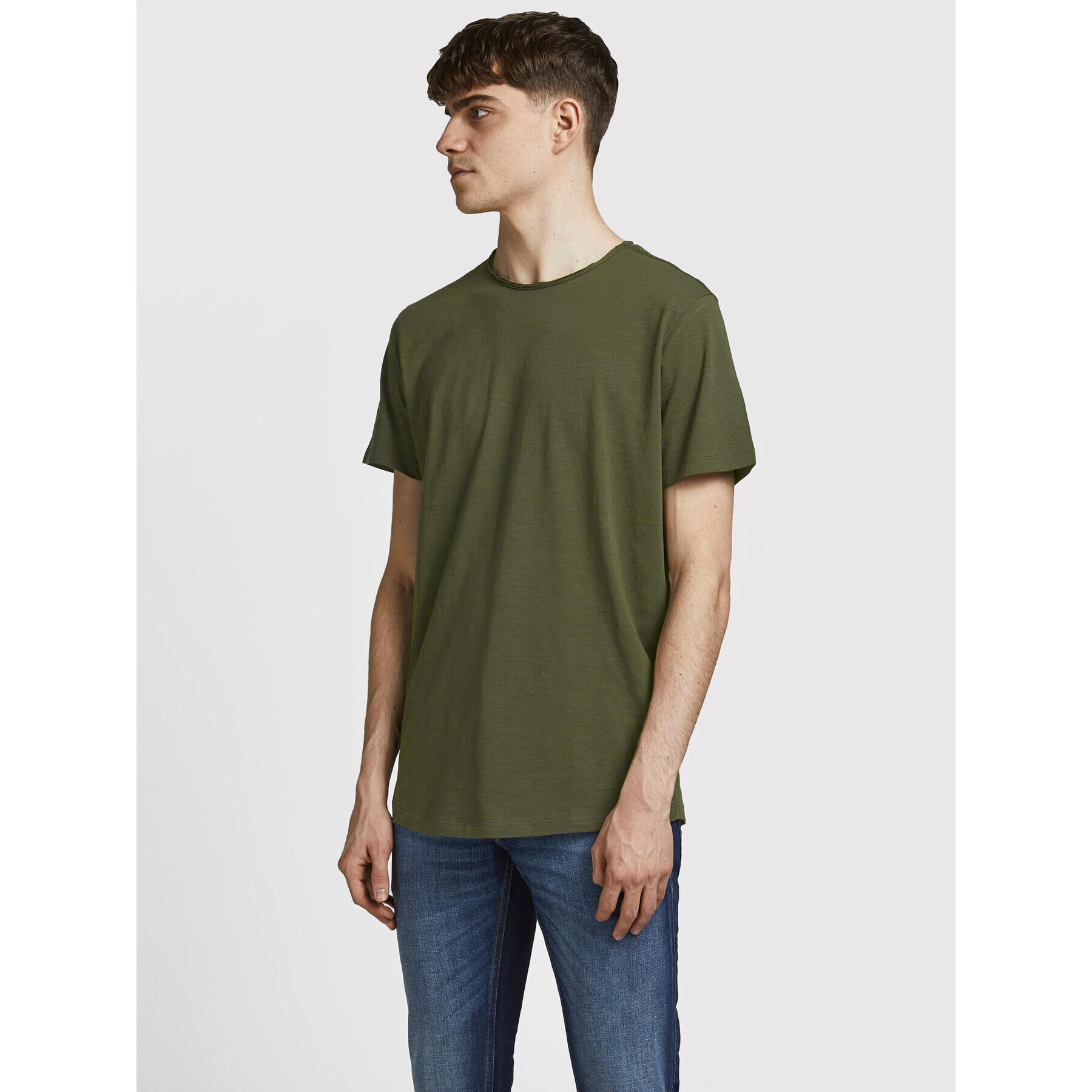 Jack&Jones Póló Basher 12182498 Zöld Regular Fit - Pepit.hu