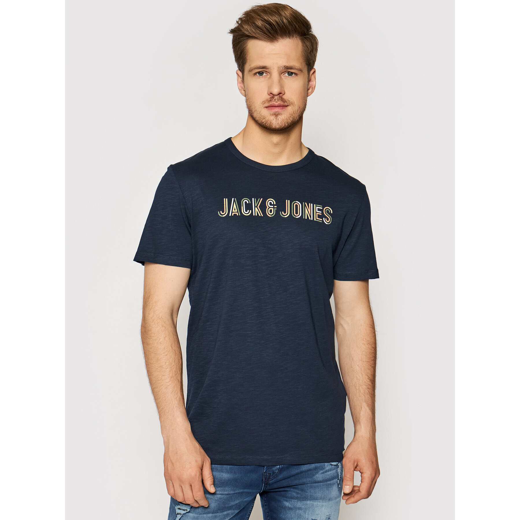 Jack&Jones Póló Beachs 12191168 Sötétkék Regular Fit - Pepit.hu