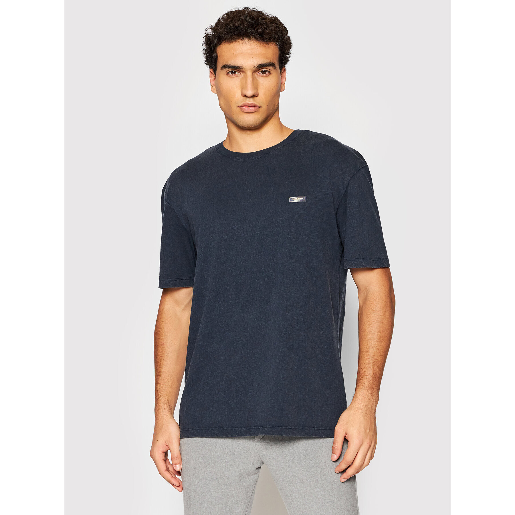 Jack&Jones Póló Brad 12193907 Sötétkék Relaxed Fit - Pepit.hu