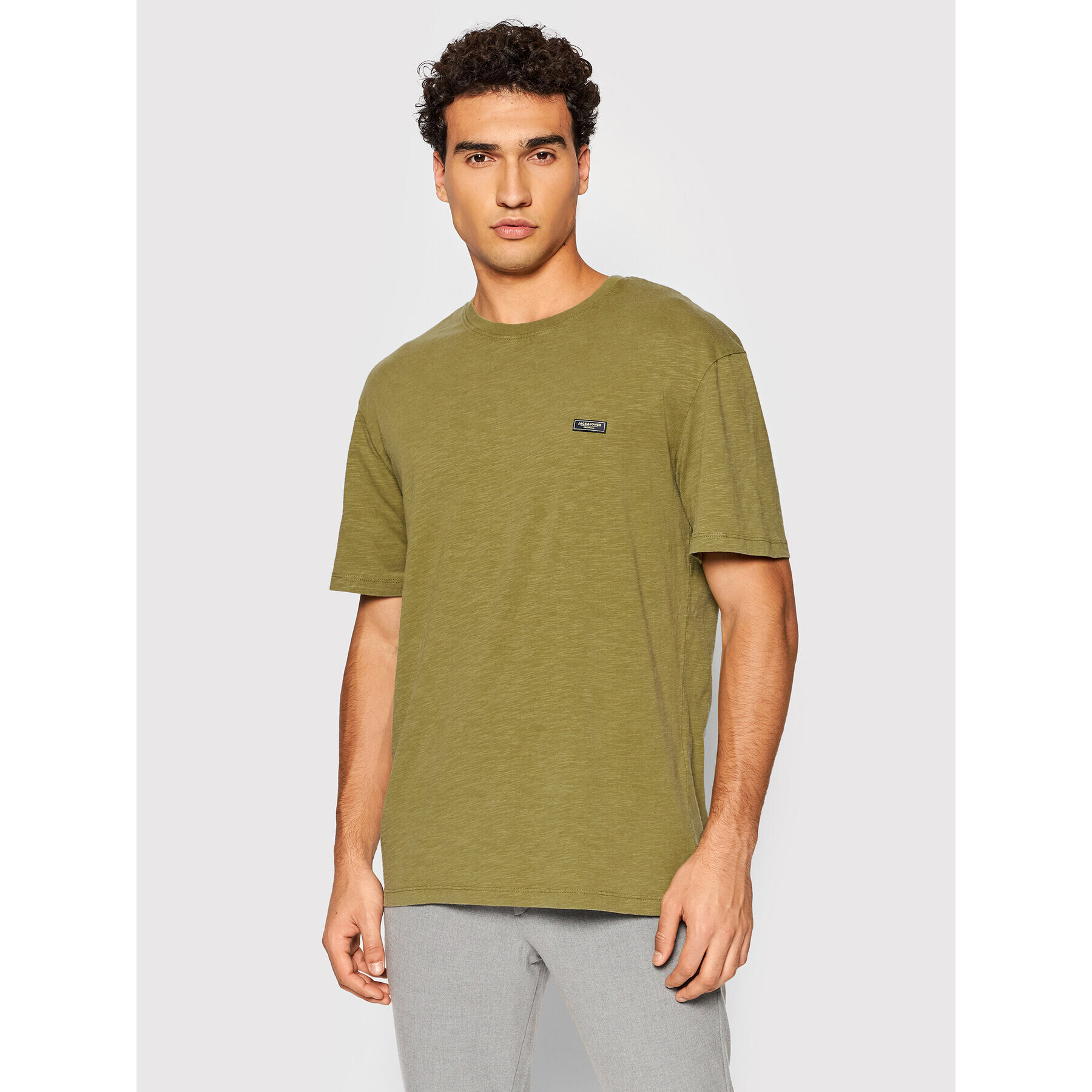 Jack&Jones Póló Brad 12193907 Zöld Relaxed Fit - Pepit.hu