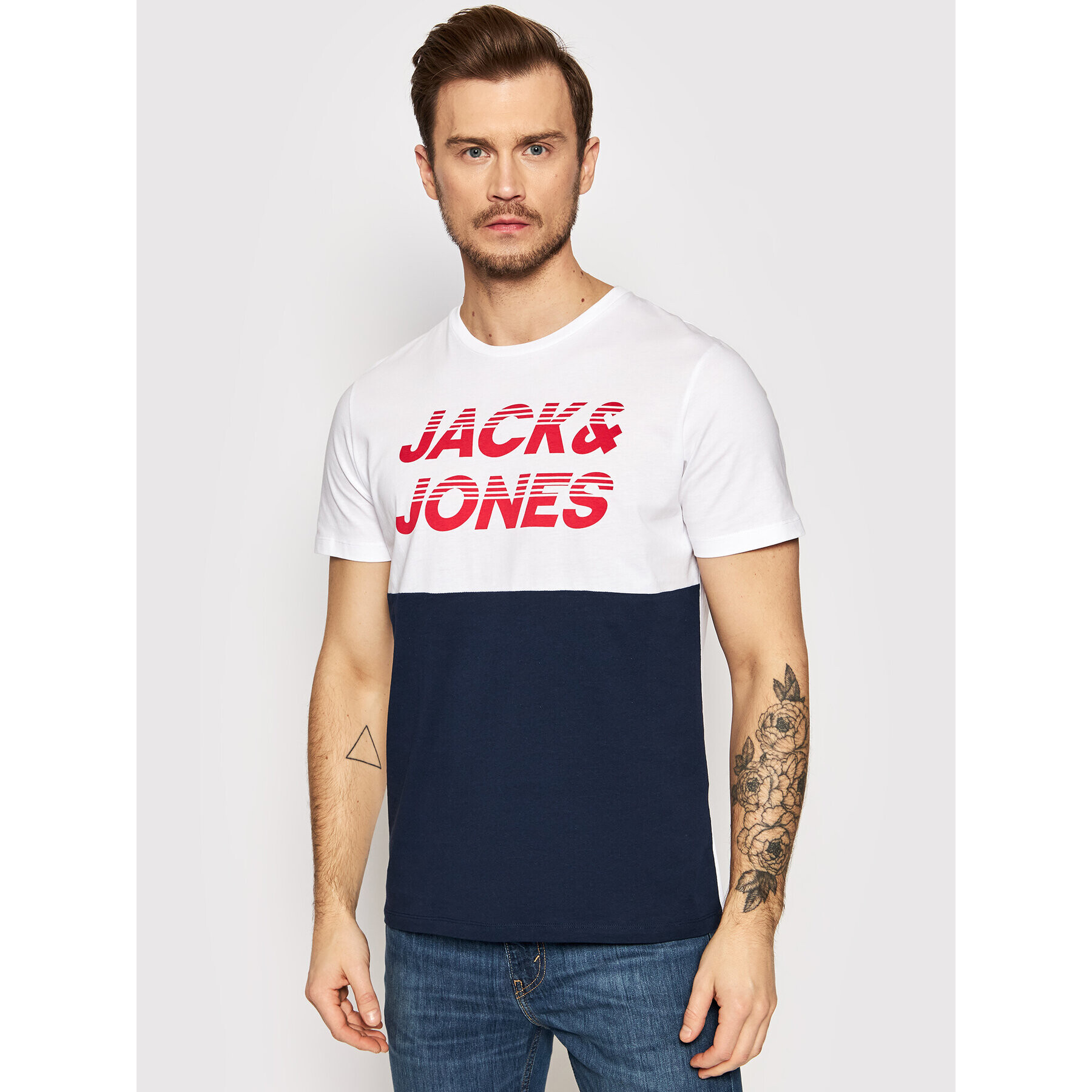 Jack&Jones Póló Break 12200211 Fehér Regular Fit - Pepit.hu