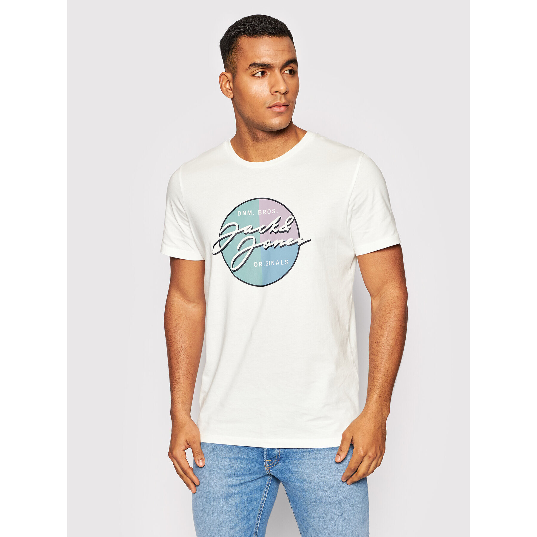 Jack&Jones Póló Brights 12197884 Fehér Regular Fit - Pepit.hu