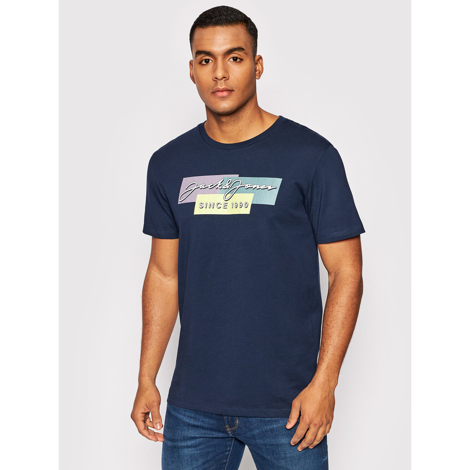 Jack&Jones Póló Brights 12197884 Sötétkék Regular Fit - Pepit.hu