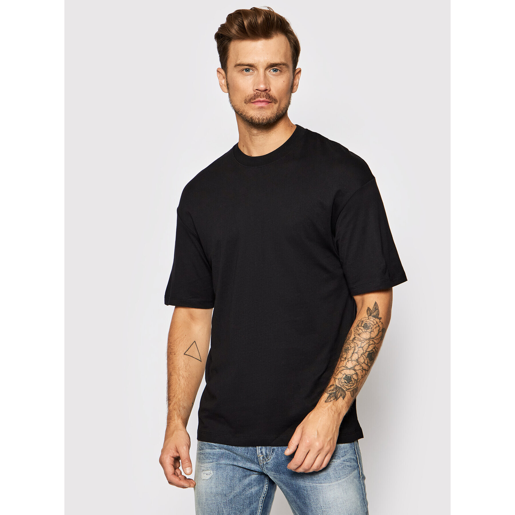 Jack&Jones Póló Brink 12185628 Fekete Regular Fit - Pepit.hu