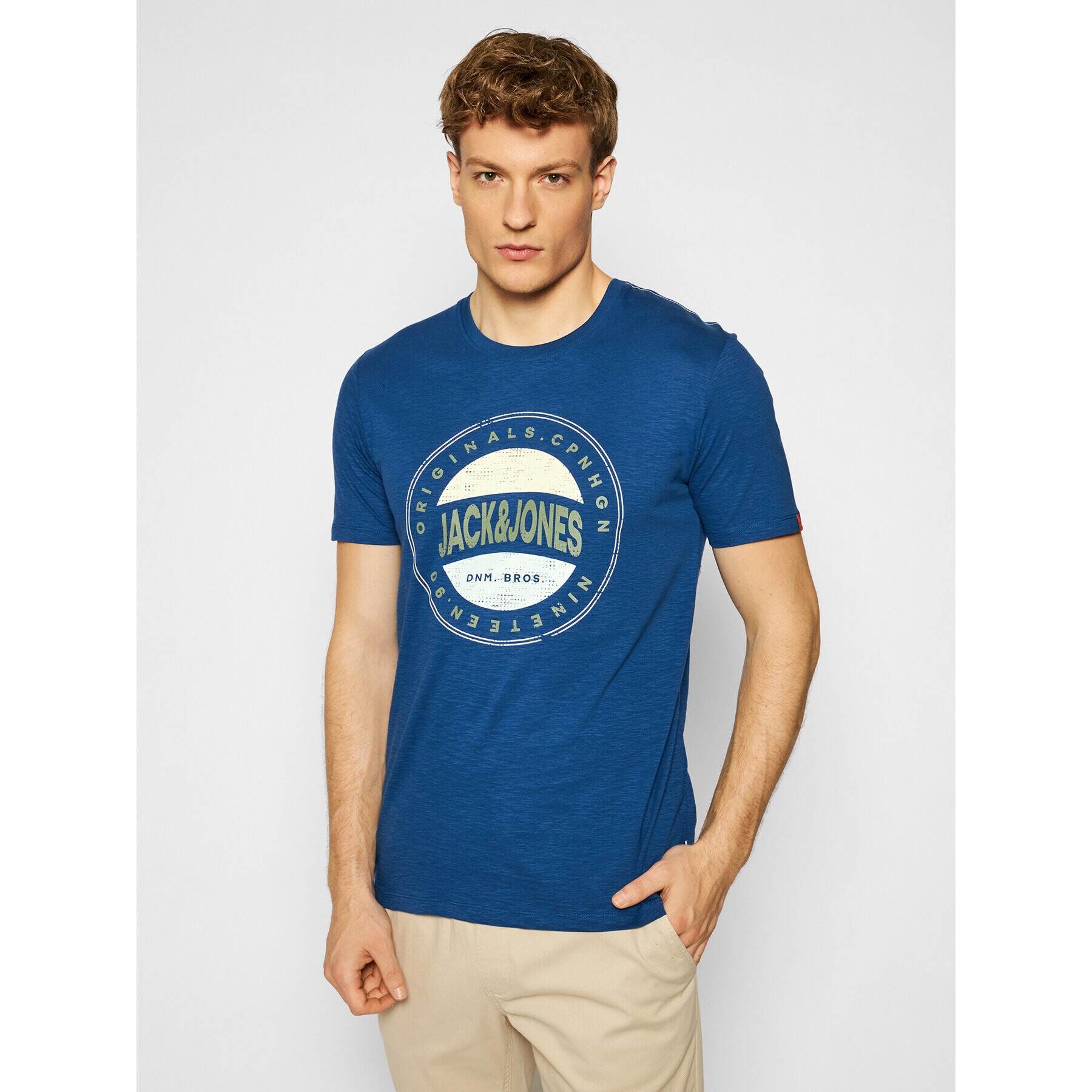 Jack&Jones Póló Christensen 12185392 Sötétkék Regular Fit - Pepit.hu