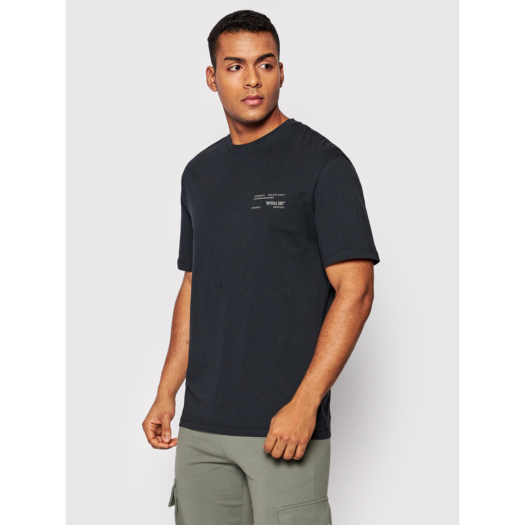 Jack&Jones Póló Comfort Photo 12205952 Fekete Relaxed Fit - Pepit.hu