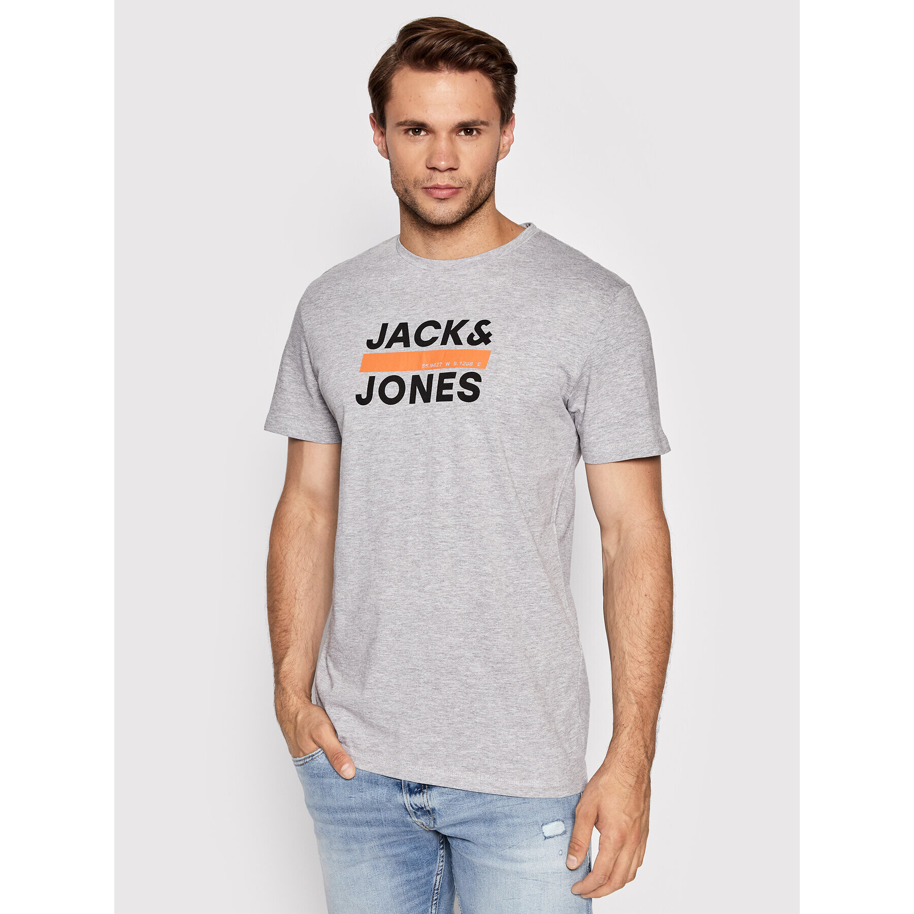 Jack&Jones Póló Dan 12213767 Szürke Regular Fit - Pepit.hu