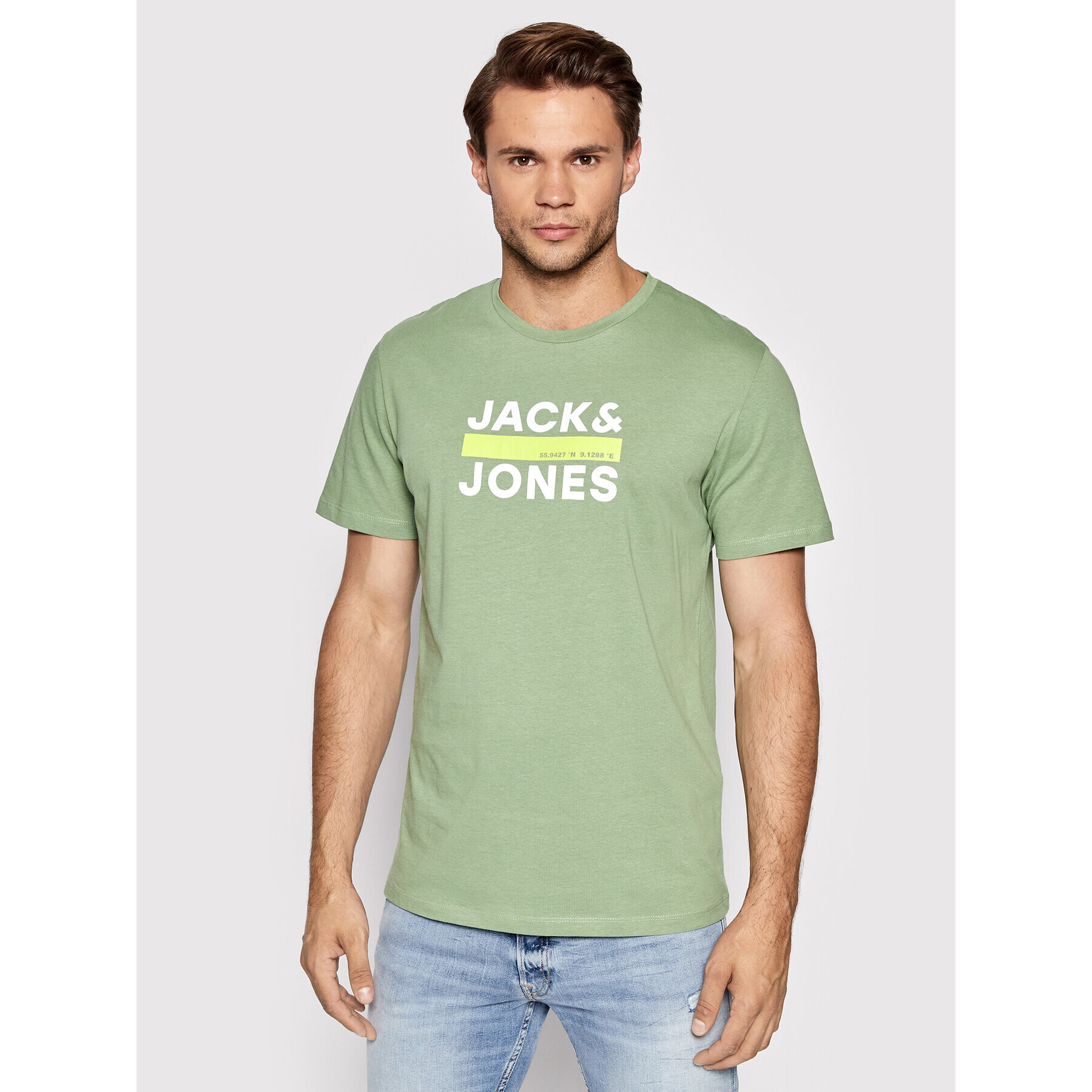 Jack&Jones Póló Dan 12213767 Zöld Regular Fit - Pepit.hu